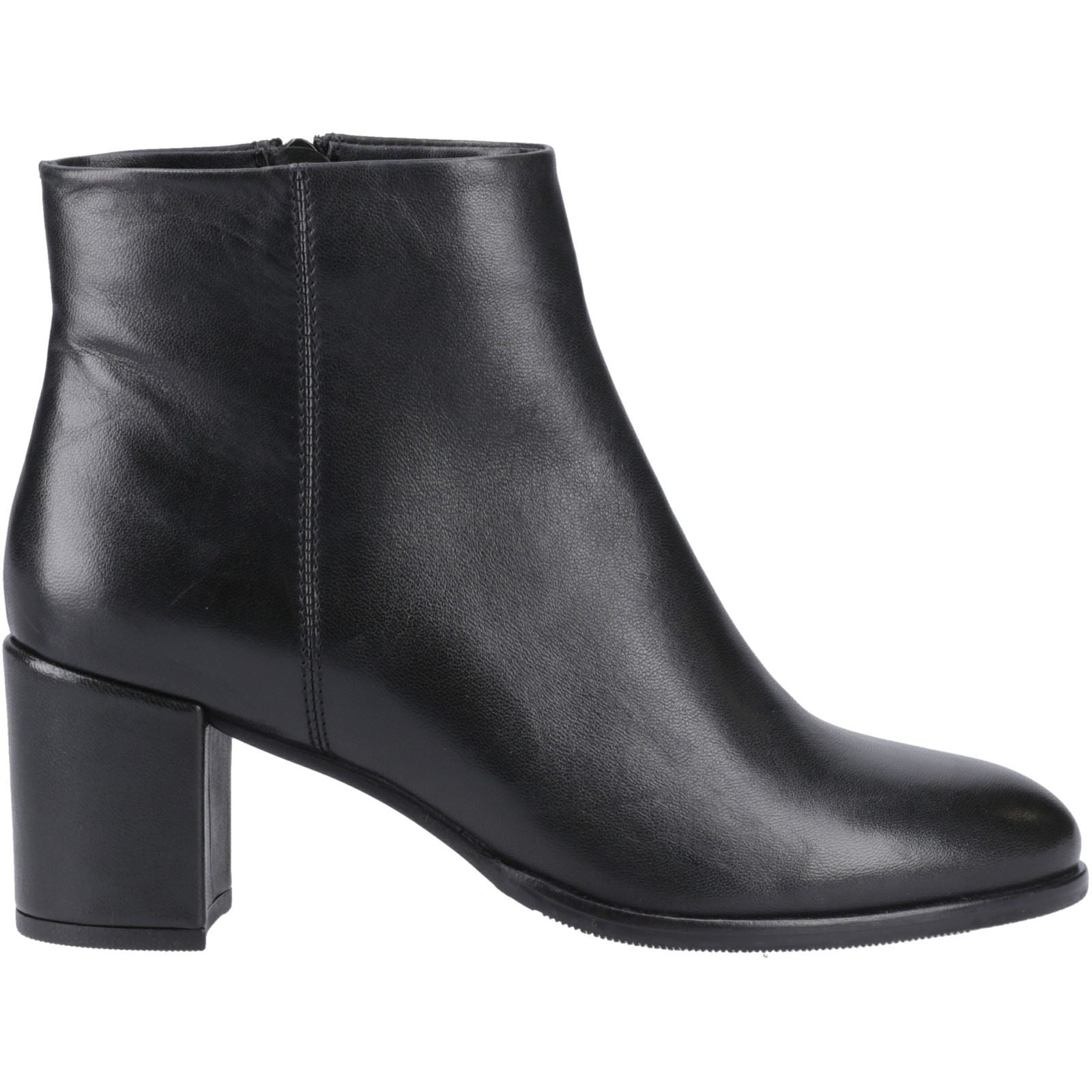 Hush Puppies Claridy Bottes Noires À Talons En Cuir Pour Femme