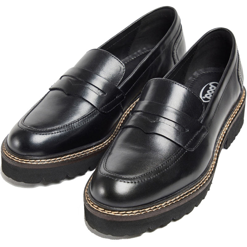 Pod Kenny Mocassins En Cuir Noirs Pour Femmes