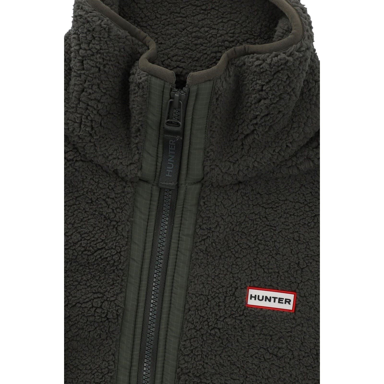 Hunter Tiorga 1/4 Zip Borg Fleece Pulls À Col Zippé Pour Hommes En Polyester Verts