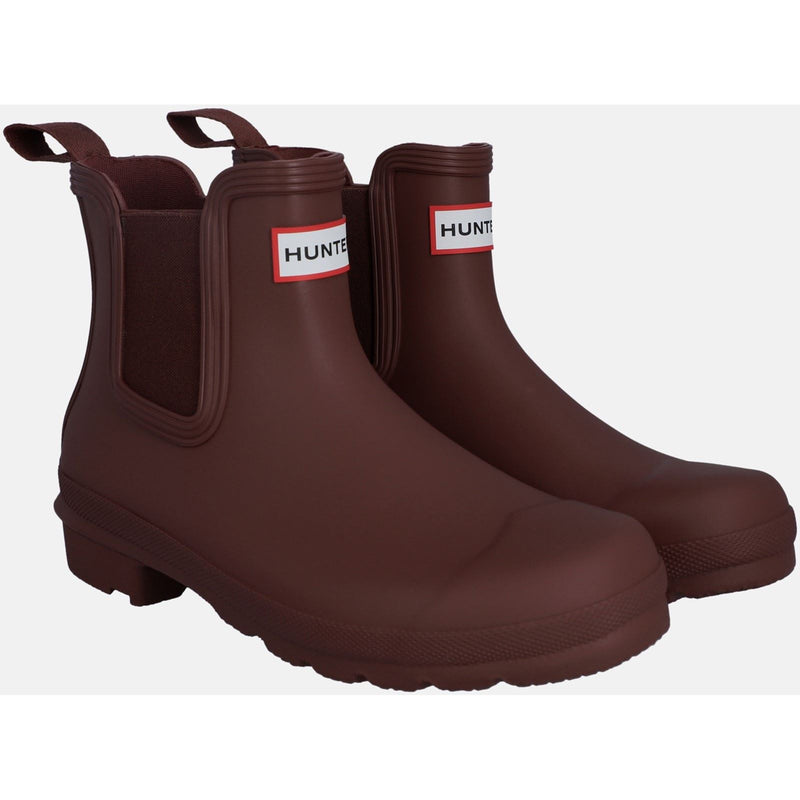 Hunter Original Chelsea Boot Bottes En Caoutchouc Pour Femmes, Couleur Merlot