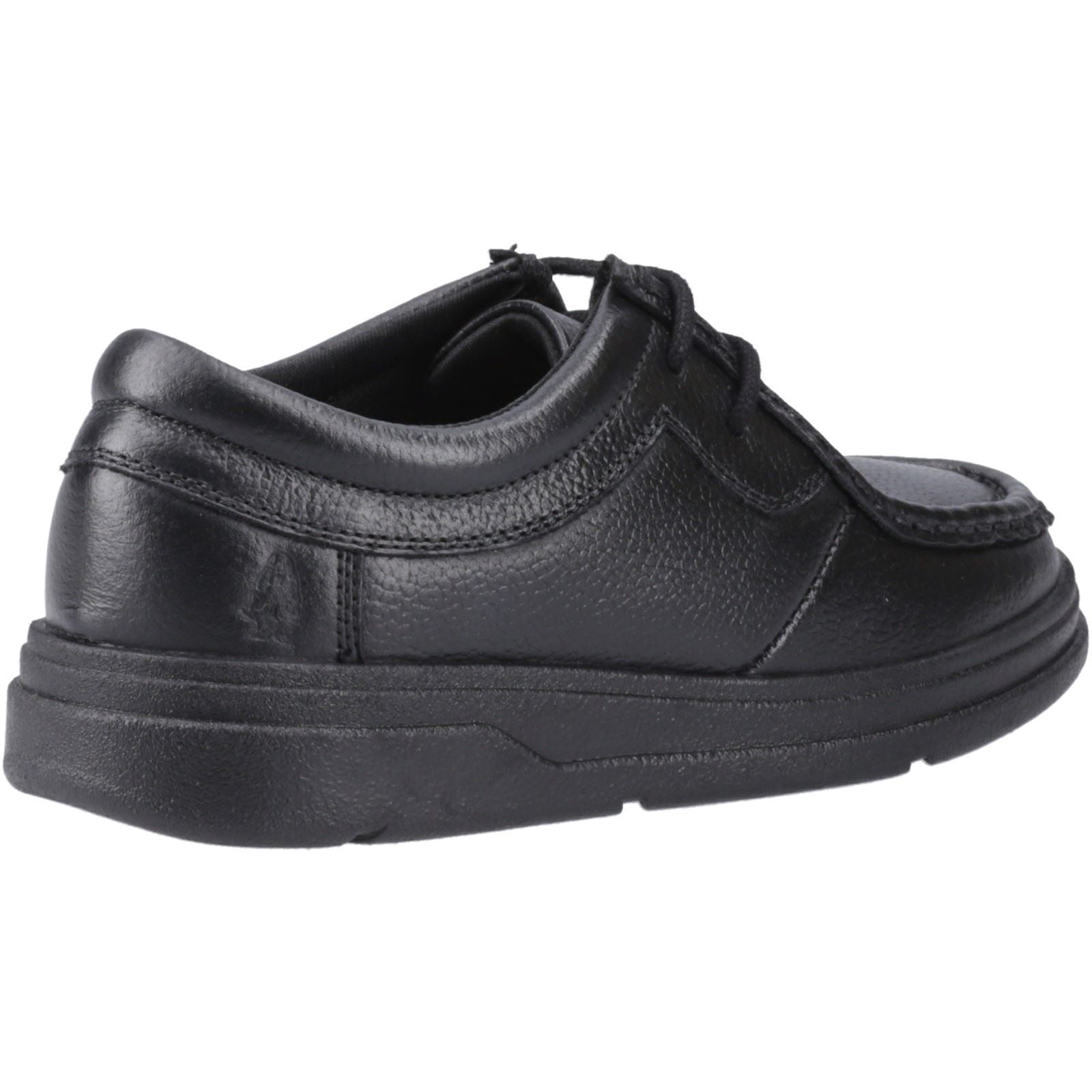 Hush Puppies Ronan Mocc Chaussures De Mocassins Noirs Pour Garçons En Cuir