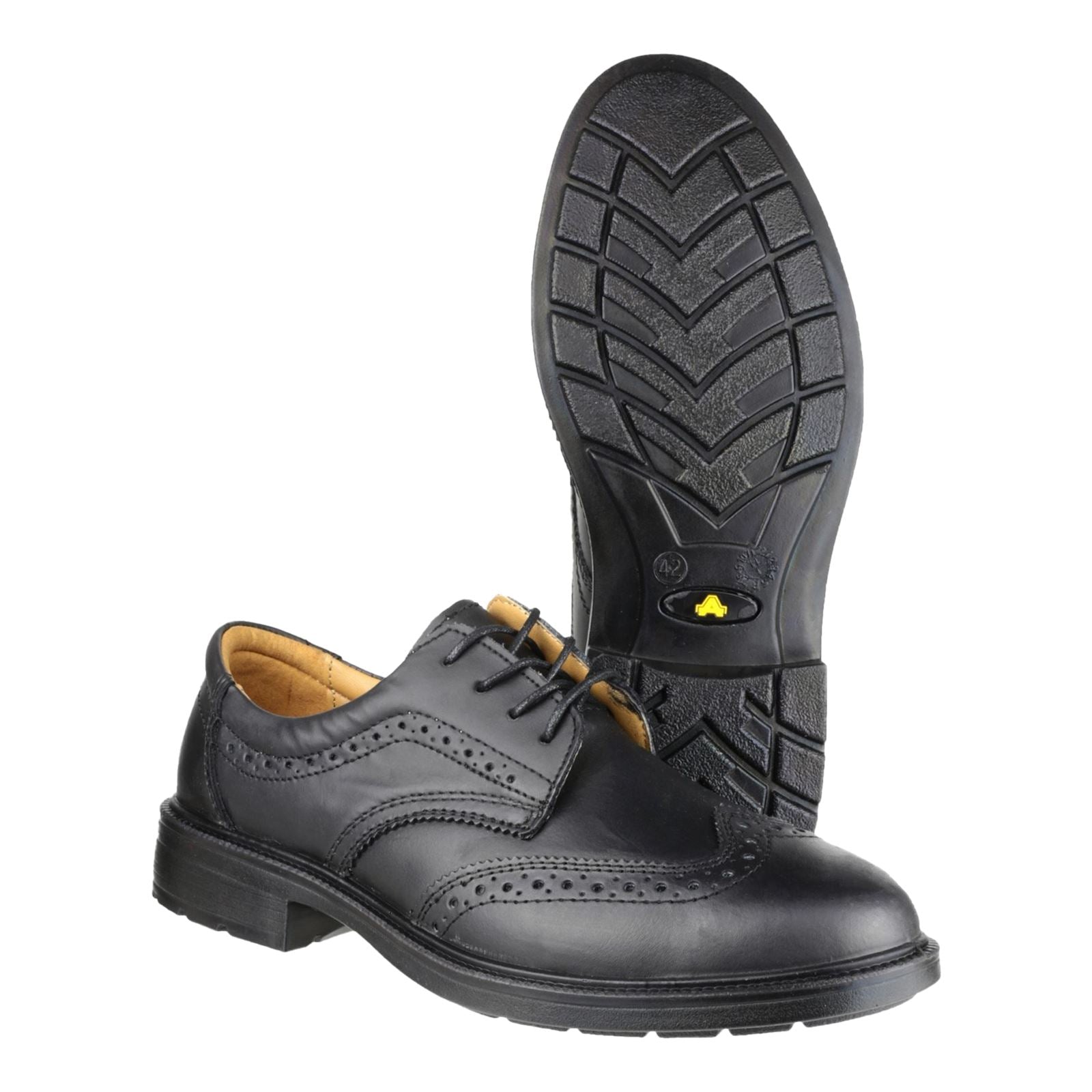 Amblers Safety  Chaussures De Sécurité En Cuir Noir Fs44