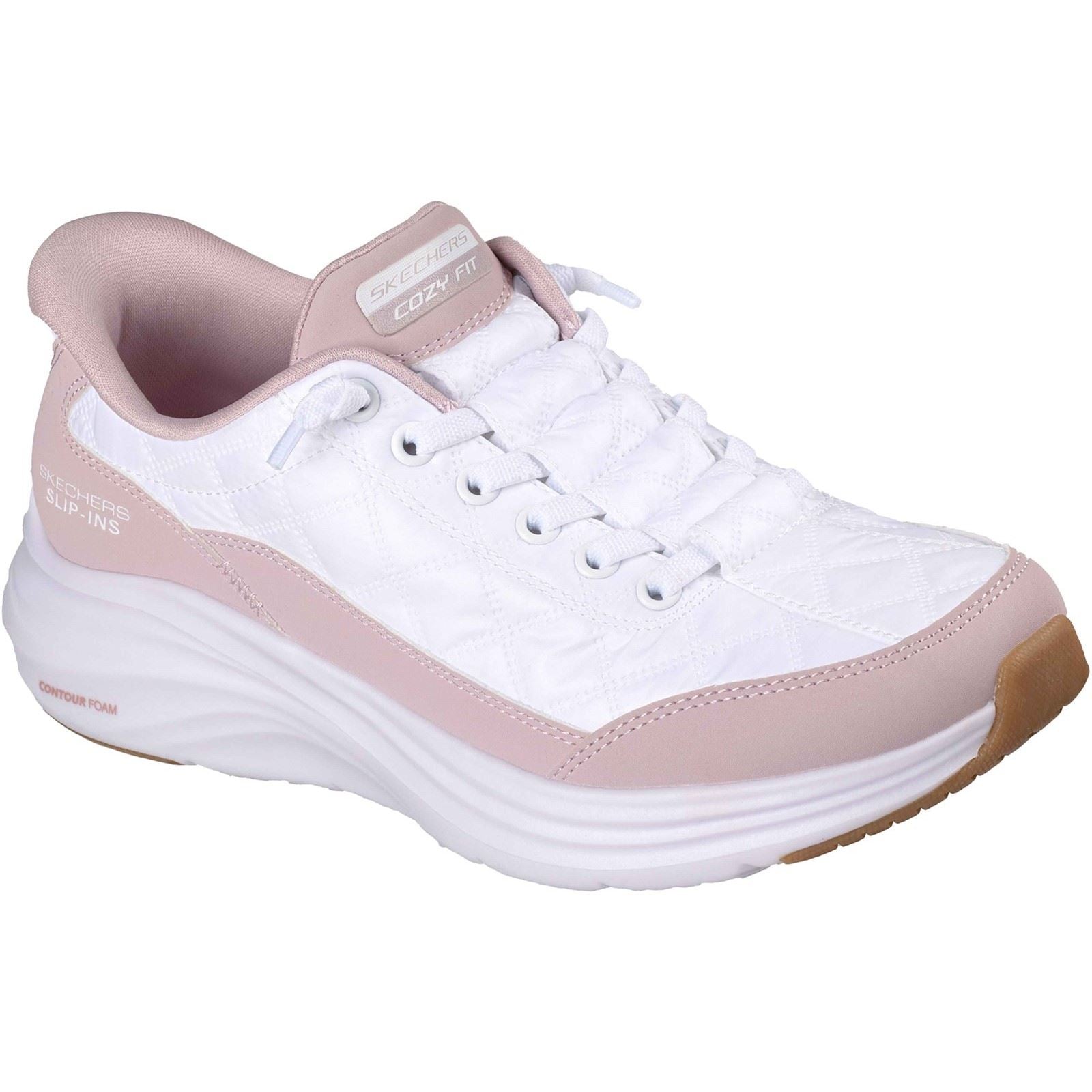 Skechers Contour Foam Cozy Fit Baskets En Lavande Pour Femmes En Textile