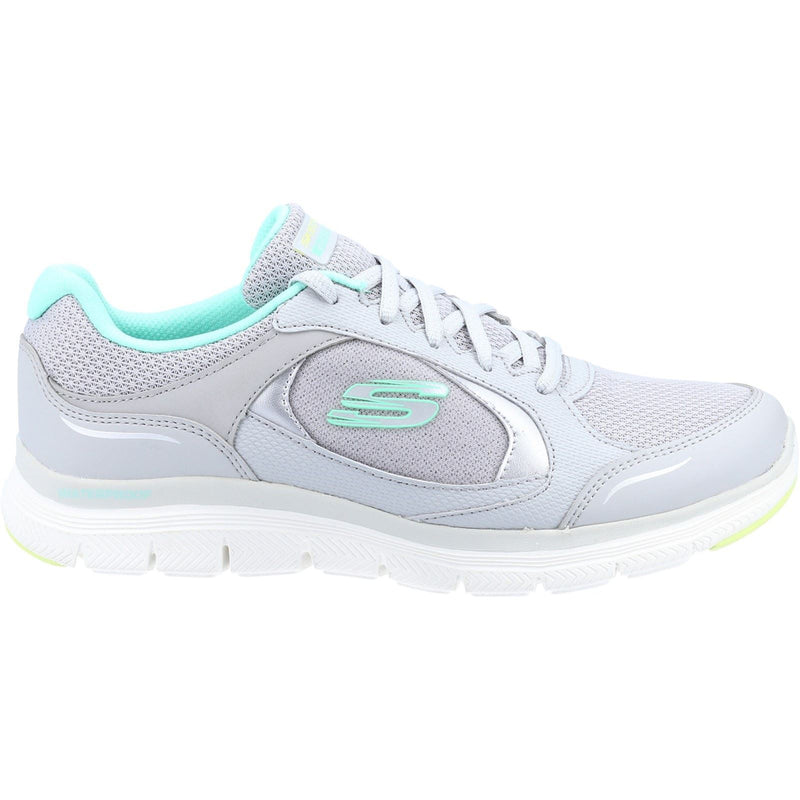 Skechers Flex Appeal 4.0 True Clarity Baskets En Cuir Pour Femmes Gris/Multicolore