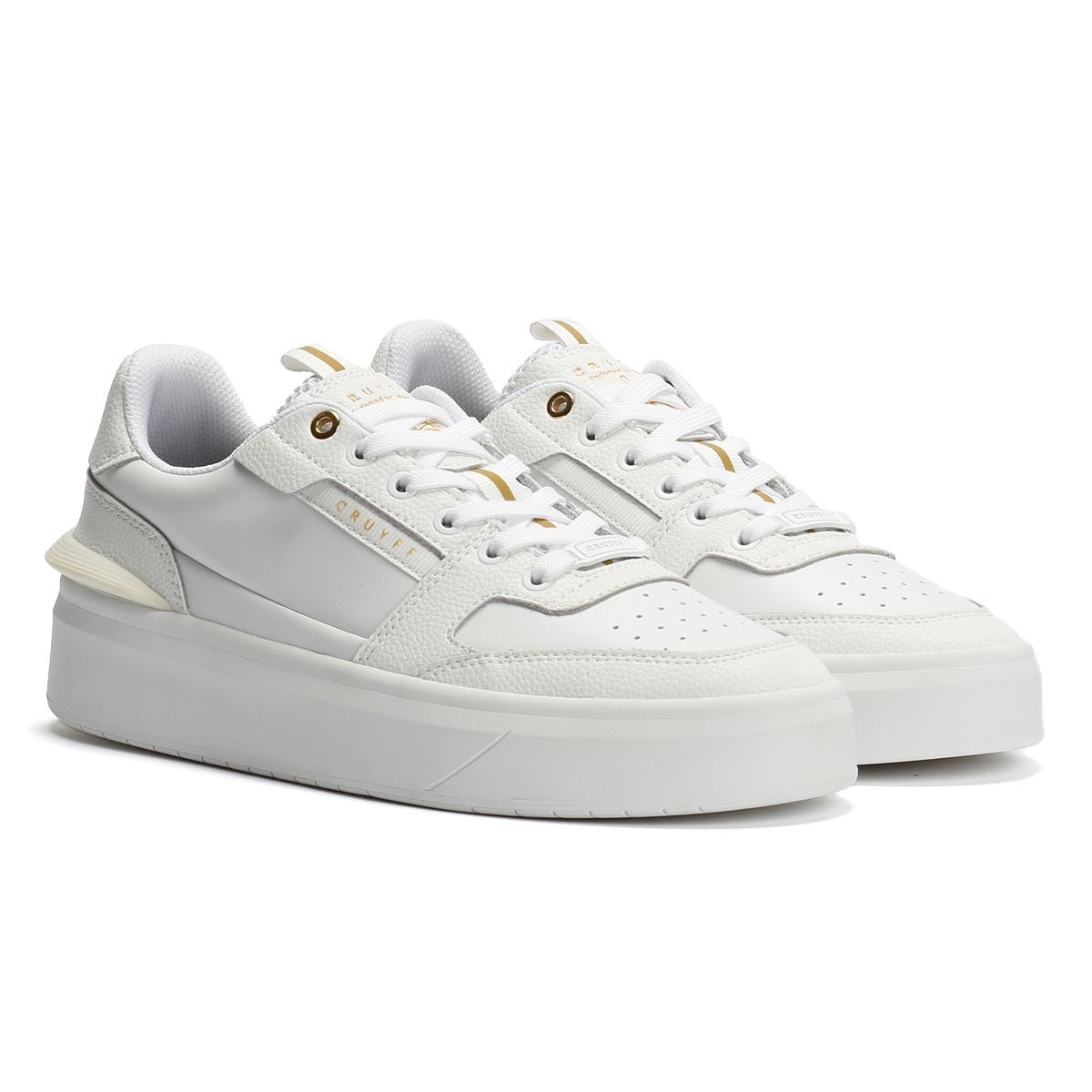 Cruyff Endorsed Tennis Baskets Blanches En Cuir Pour Hommes