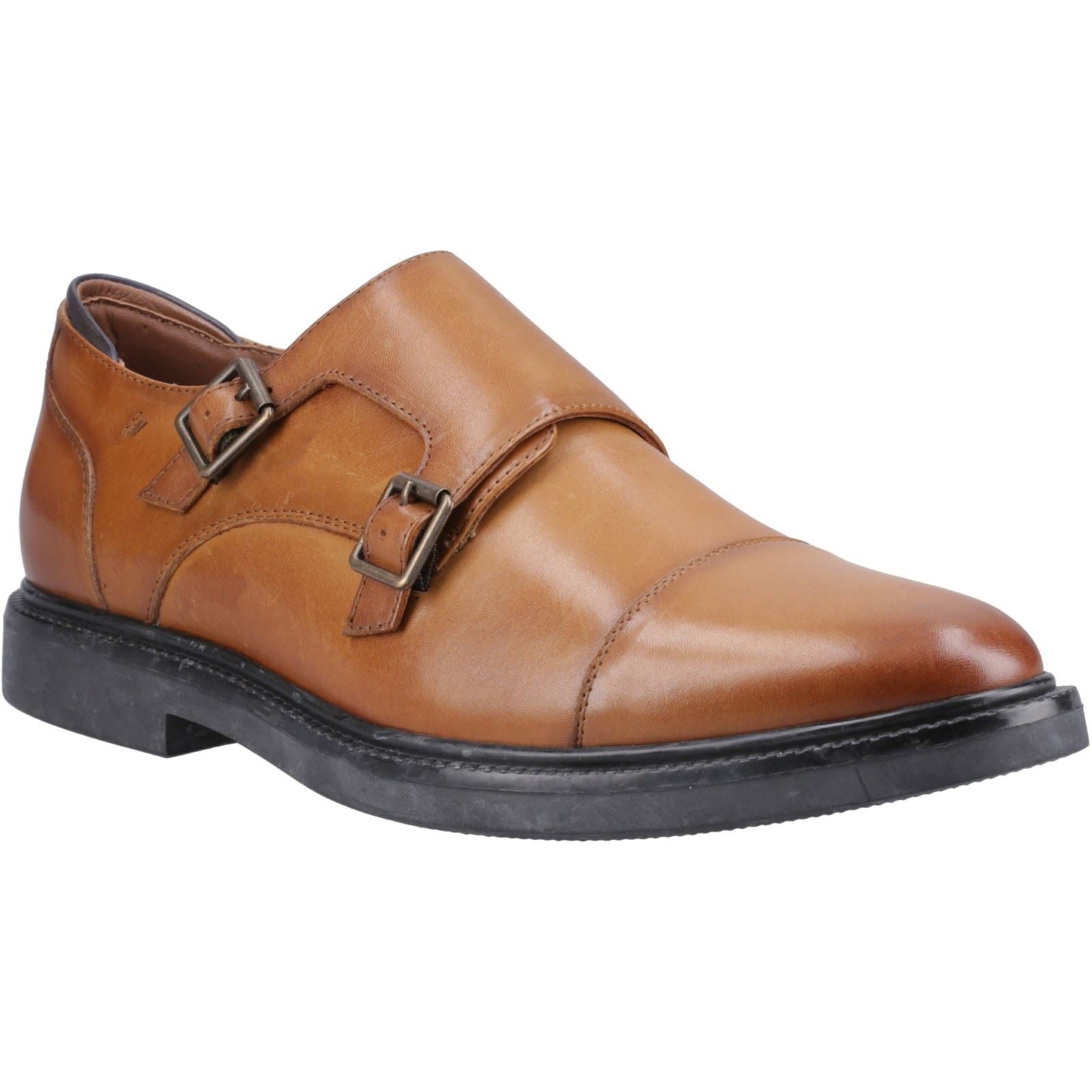 Hush Puppies Kane Chaussures Double Moine Pour Homme En Cuir Marron