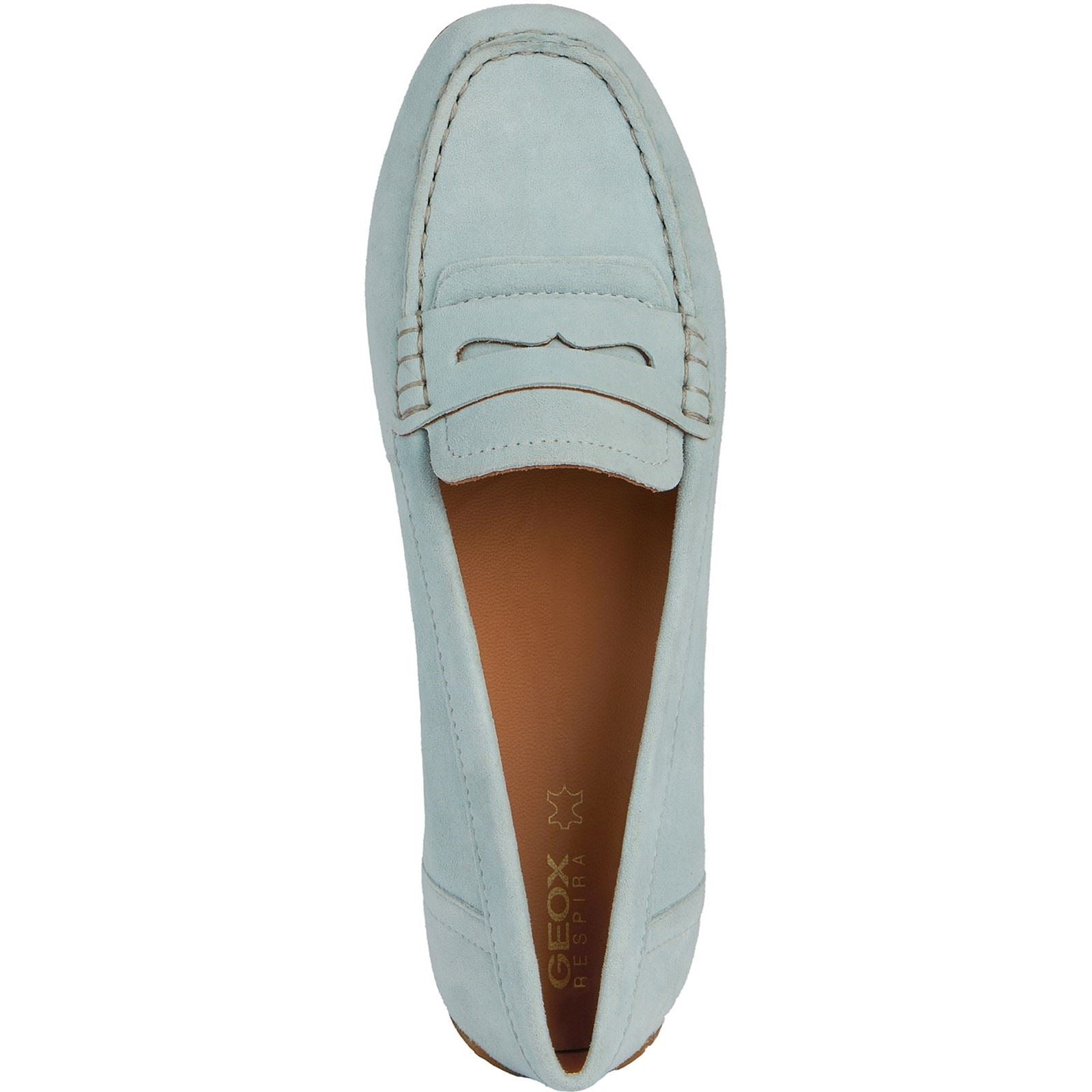 Geox D Kosmopolis Mocassins Légers Bleu Clair Pour Femmes En Suède