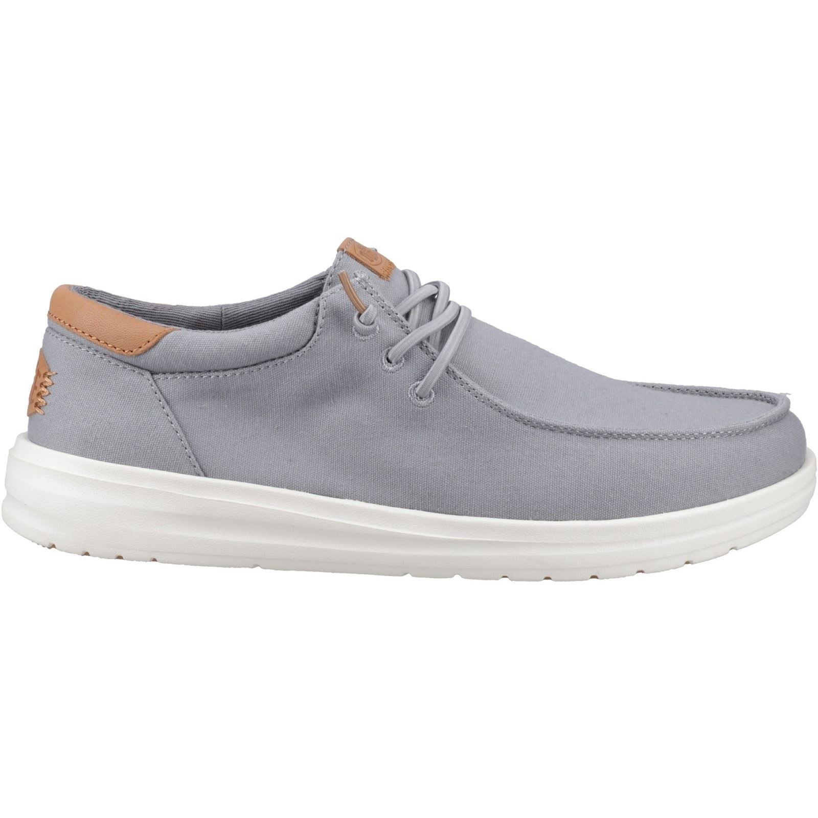 HEYDUDE Paul Canvas Chaussures Mocassins Pour Hommes En Coton Gris Monument