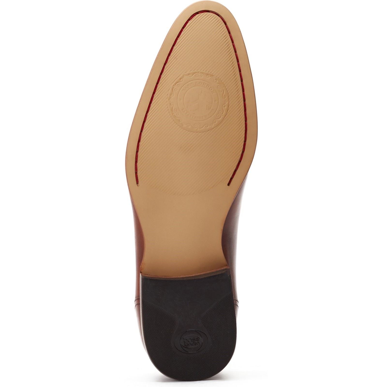 Base London Gambino Lace Up Chaussures En Cuir Pour Hommes En Tan Brûlé À Lacets