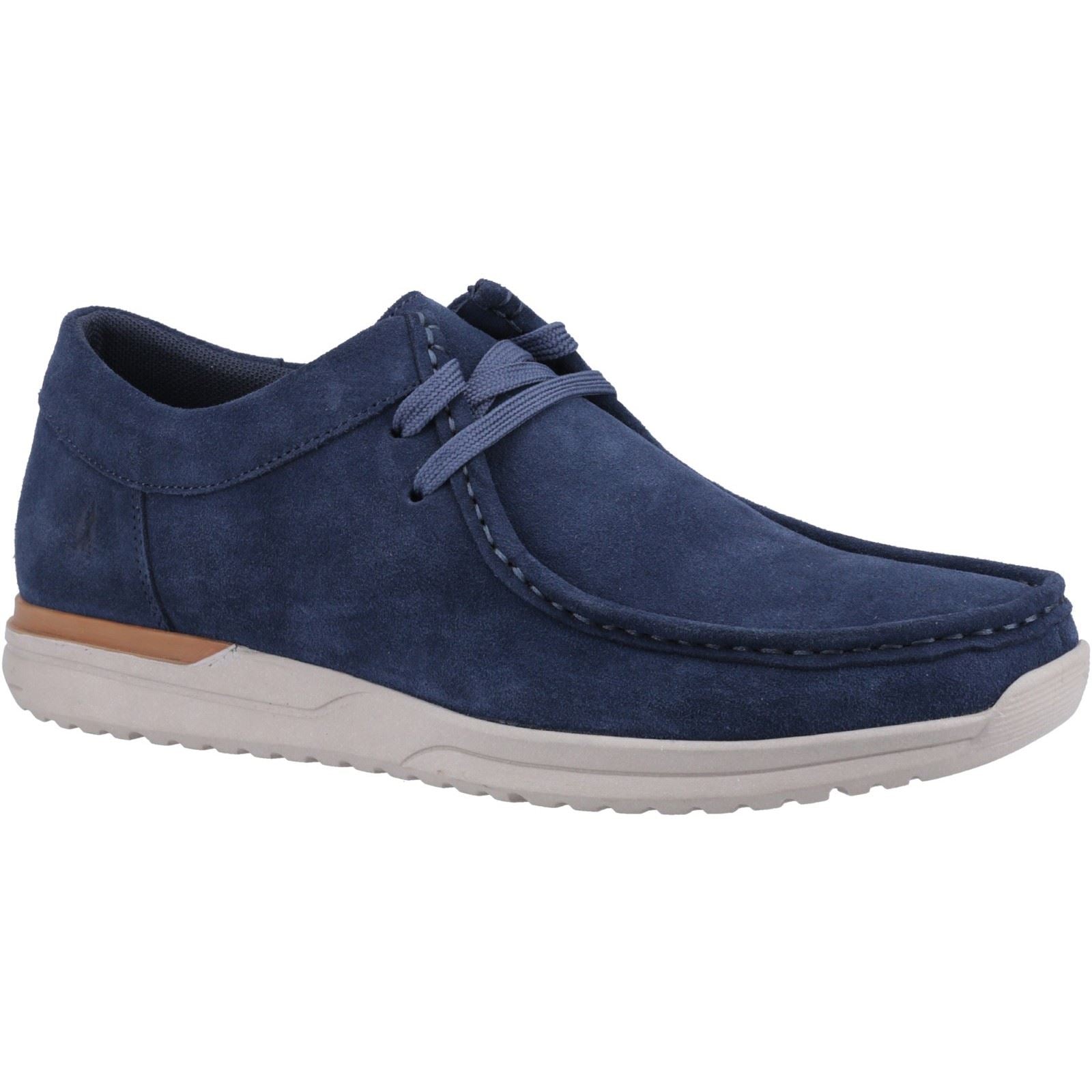 Hush Puppies Hendrix Chaussures Pour Hommes En Daim Bleu Marine À Lacets