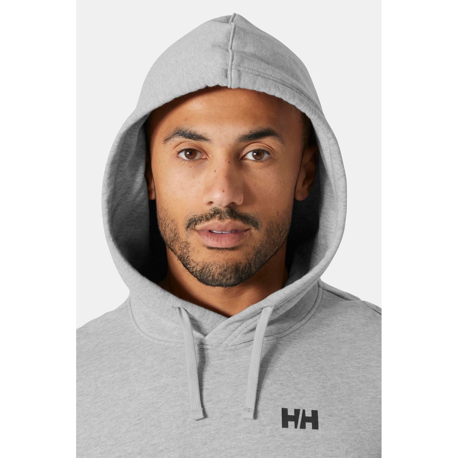 Helly Hansen Sport Core Graphic Hoodie Sweat À Capuche Gris En Coton Pour Homme