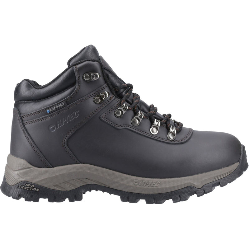 Hi-Tec Eurotrek Lite Waterproof Chaussures De Randonnée En Simili Cuir Pour Homme De Couleur Chocolat Foncé