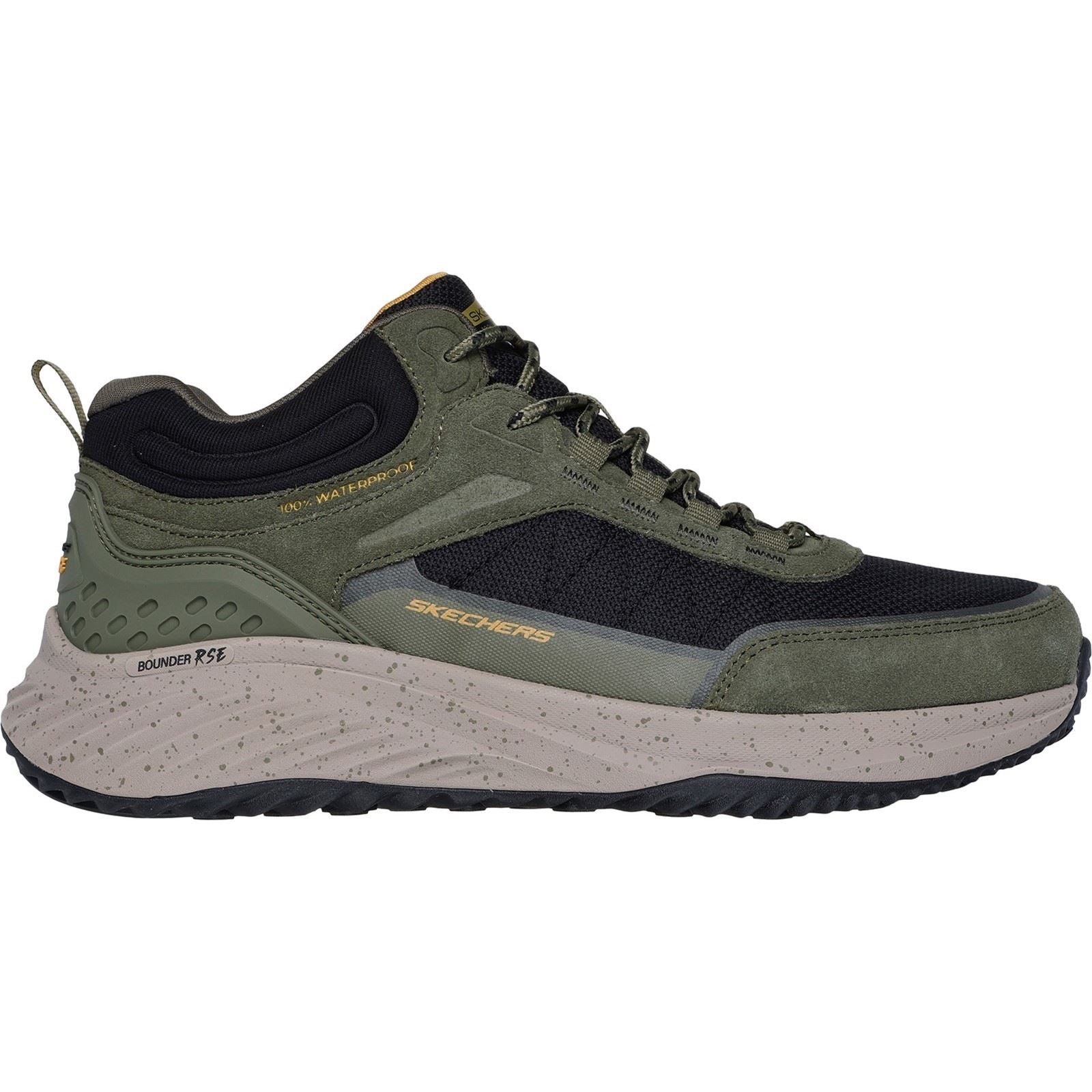 Skechers Bounder Rse Bottes De Randonnée En Cuir Pour Hommes, Olive/Noir