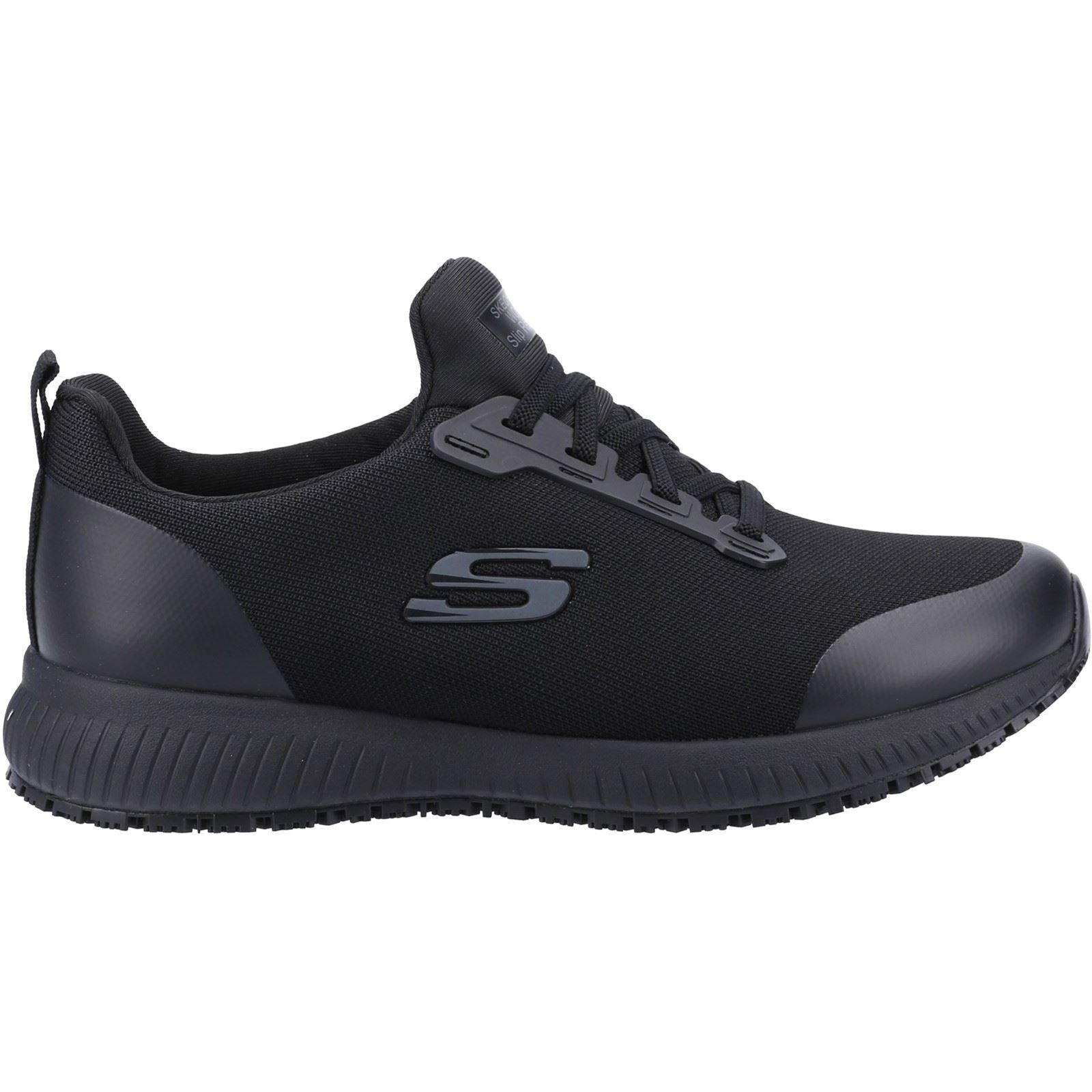 Skechers Workwear Squad Sr Wide Baskets De Sécurité Noires En Textile Pour Femmes