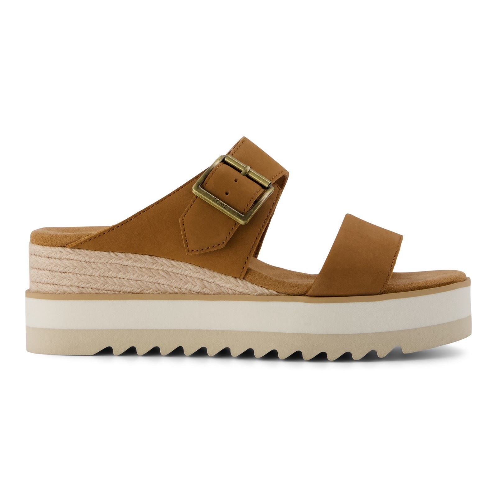 TOMS Diana Sandales En Cuir Pour Femmes Brown Sugar