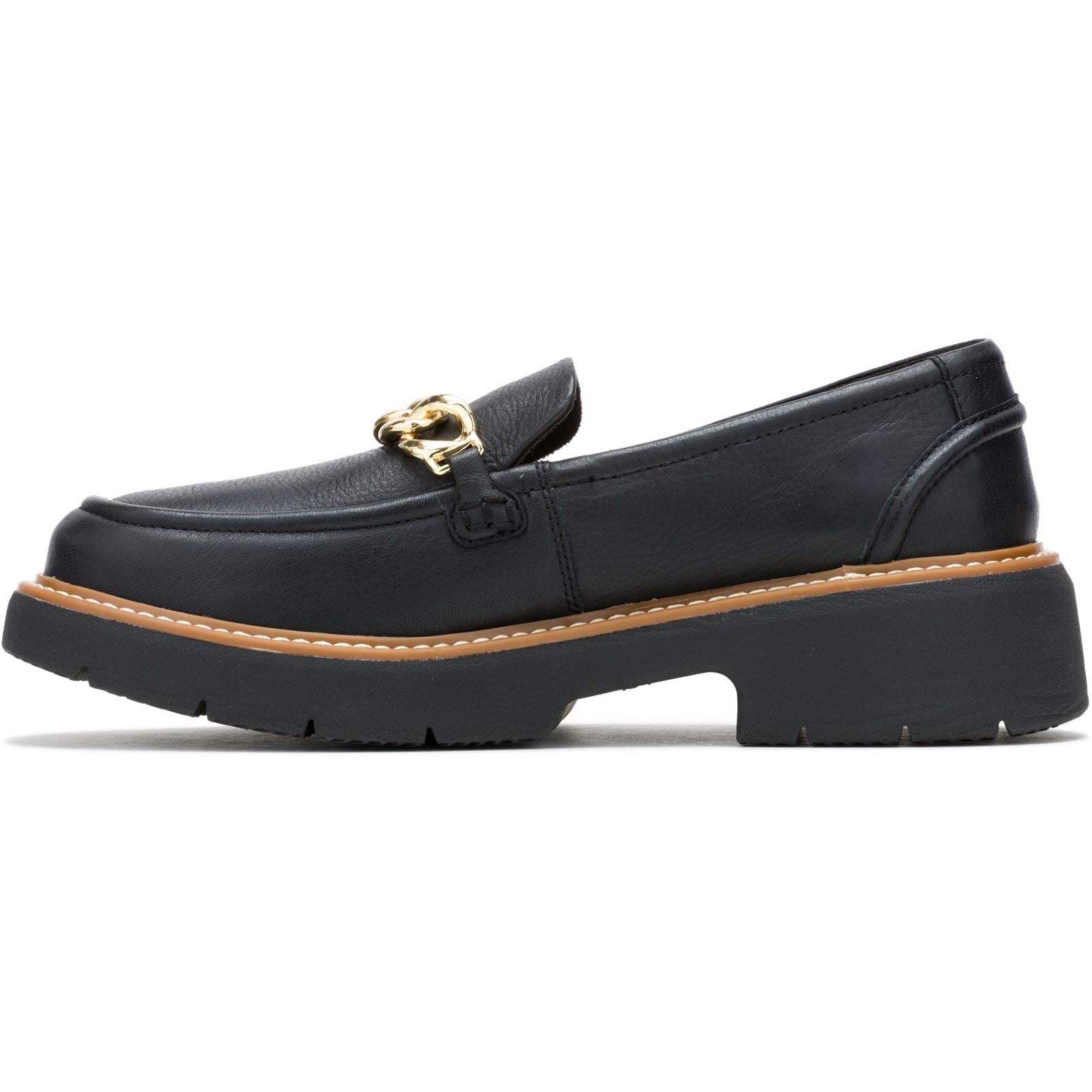 Hush Puppies Jodie Mocassins Noirs Pour Femmes En Cuir