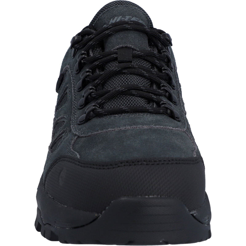 Hi-Tec Bandera Expedition Low Chaussures De Randonnée Pour Hommes En Cuir Gris Foncé/noir