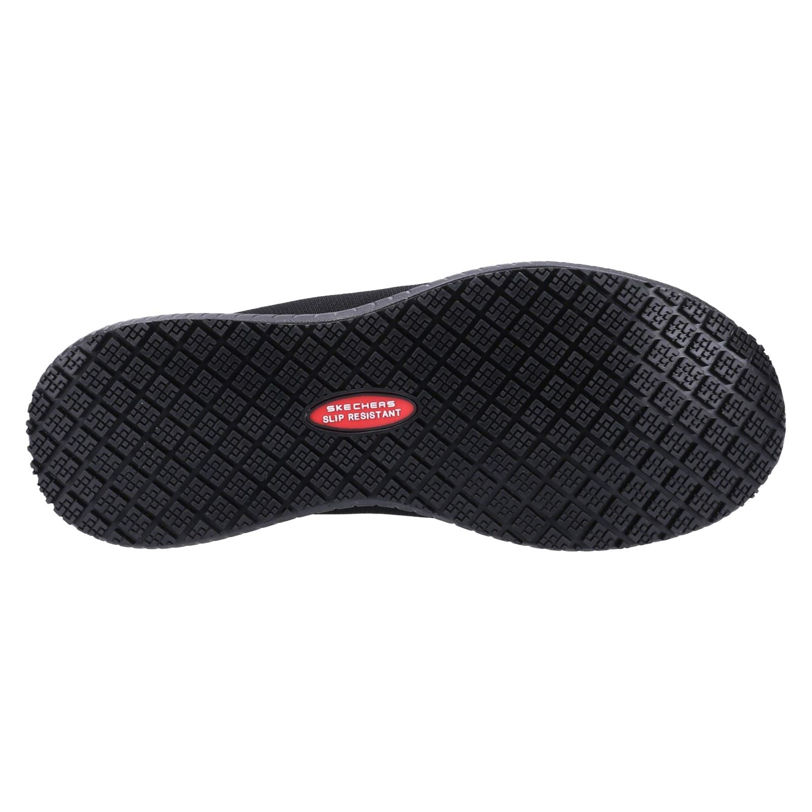 Skechers Workwear Squad Sr Wide Baskets De Sécurité Noires En Textile Pour Femmes