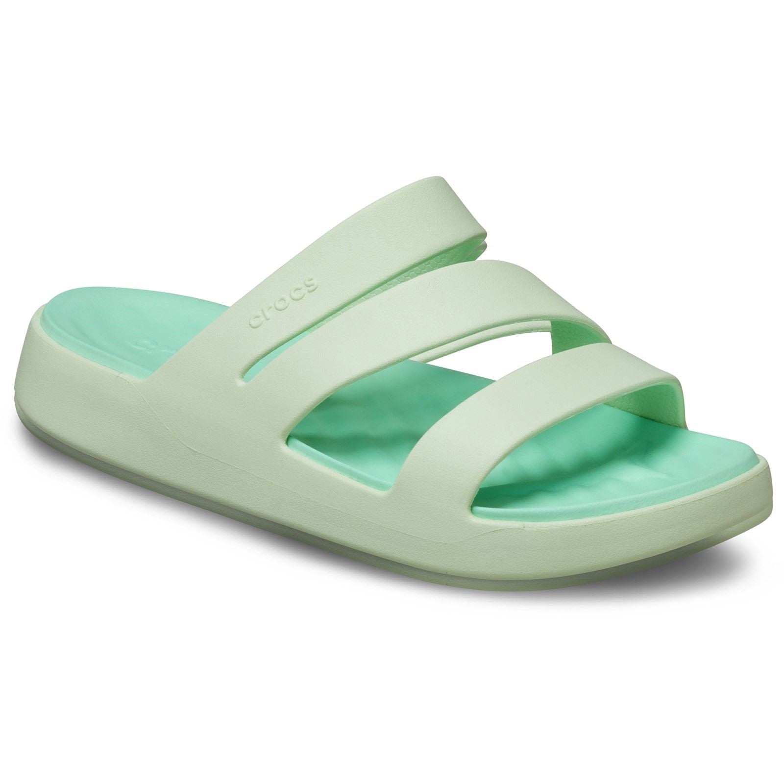 Crocs Getaway Strappy Sandales Pour Femmes En Matière Plastique De Couleur Jade