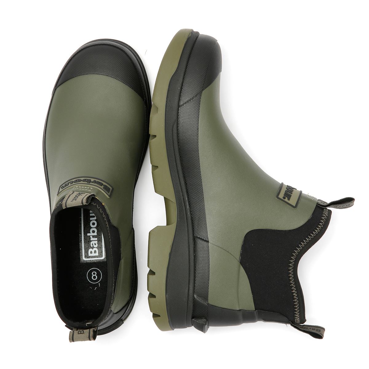 Barbour Ridge Bottes De Wellies Vertes En Caoutchouc Pour Hommes
