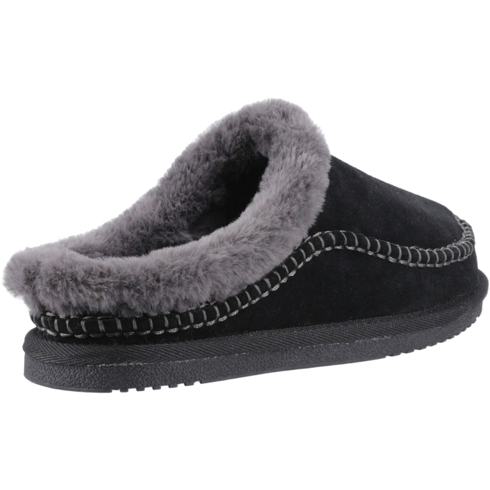 Hush Puppies Anika Chaussons Noirs Pour Femmes En Suède