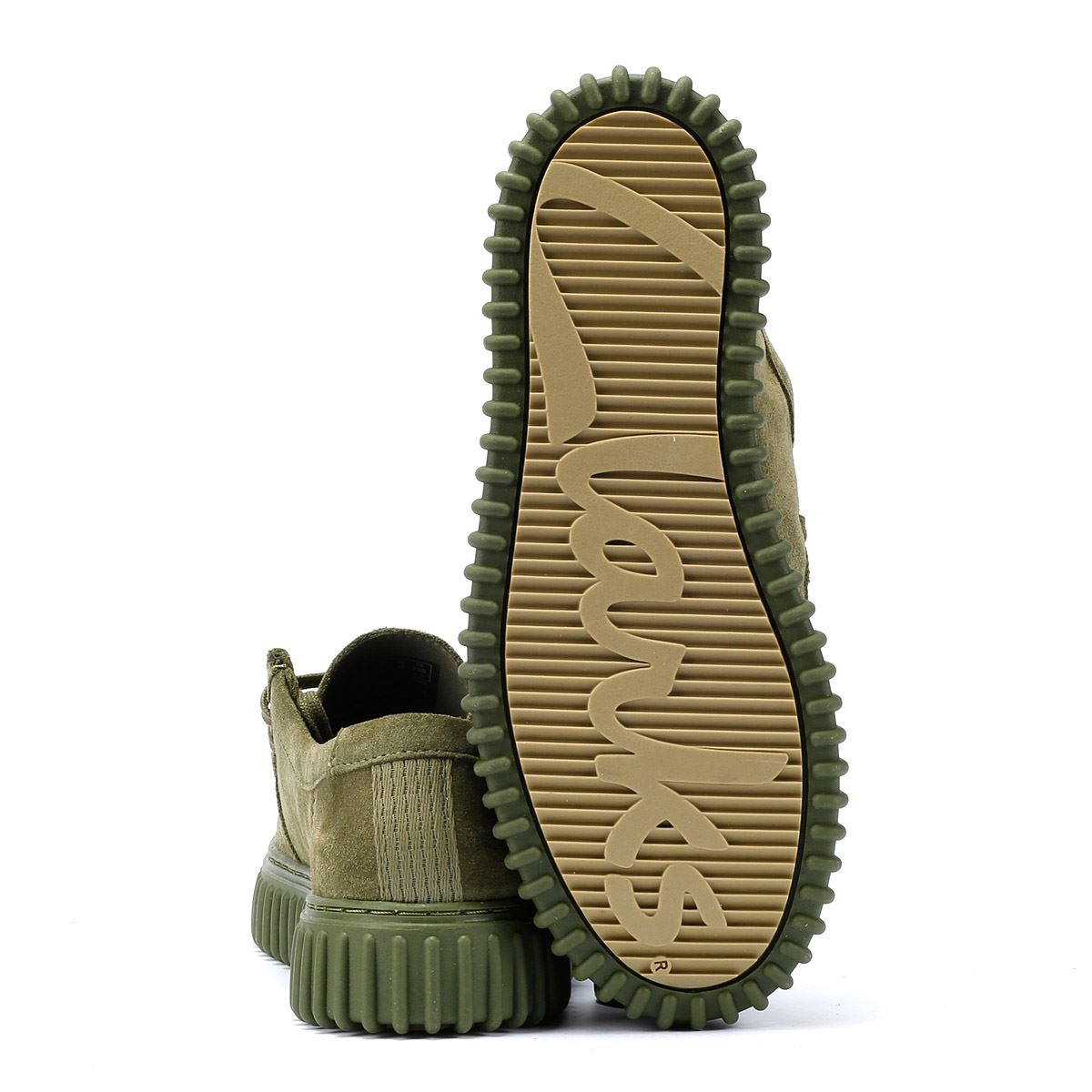 Clarks Main x Pleasures DRGN Lo Chaussures à lacets en daim vert