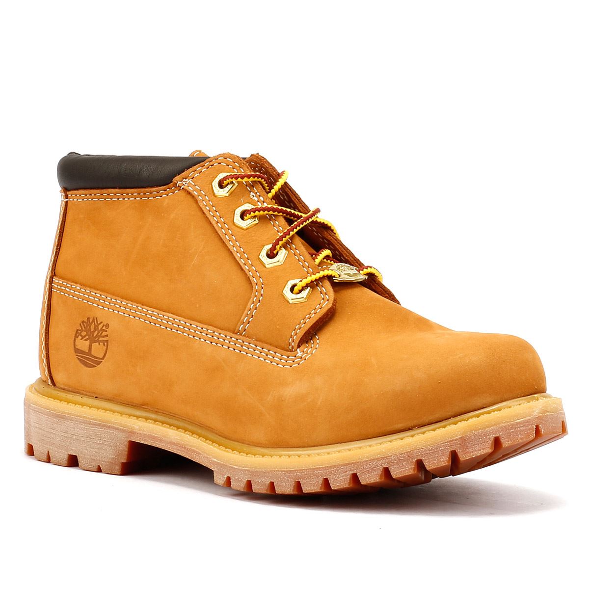 Timberland Nellie Mid Chukka Bottes En Cuir Jaune Pour Femme