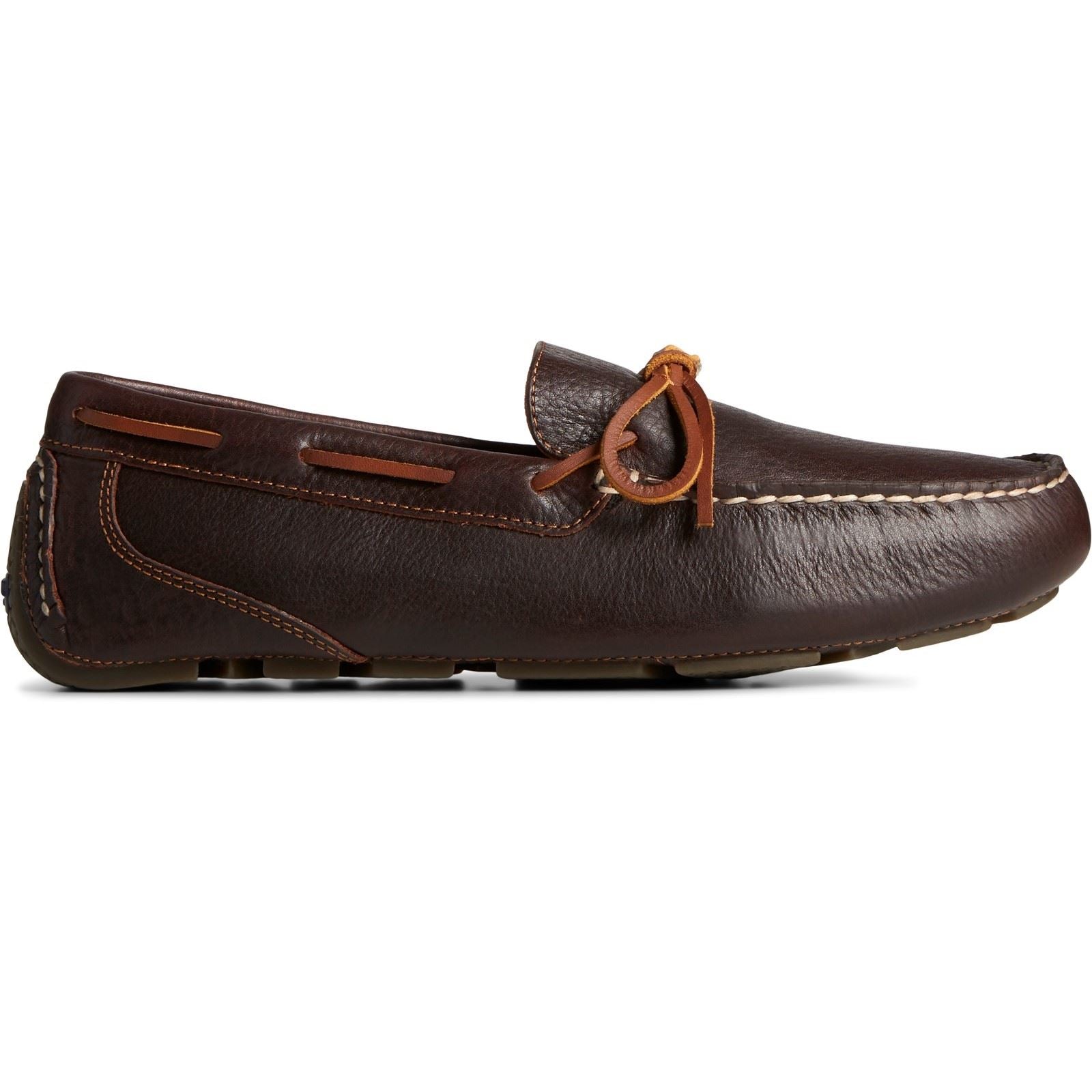 Sperry Driver 1 Eye Chaussures Loafers Pour Hommes En Cuir Amaretto