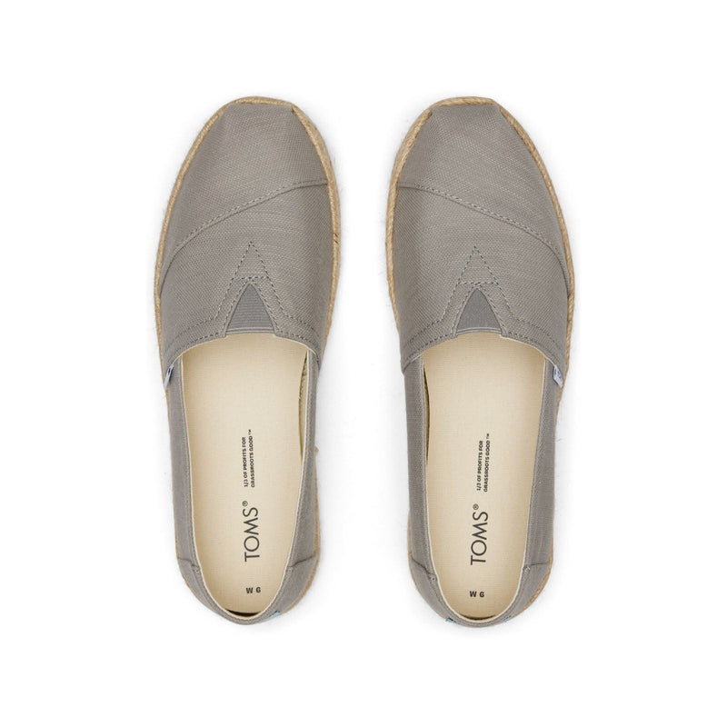 TOMS Alpargata Rope Espadrilles Gris Bruine Pour Femmes En 100% Coton