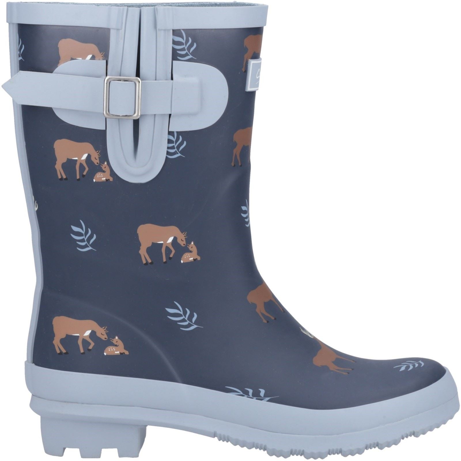 Cotswold Woodland Mid Bottes Wellington En Caoutchouc Pour Femmes