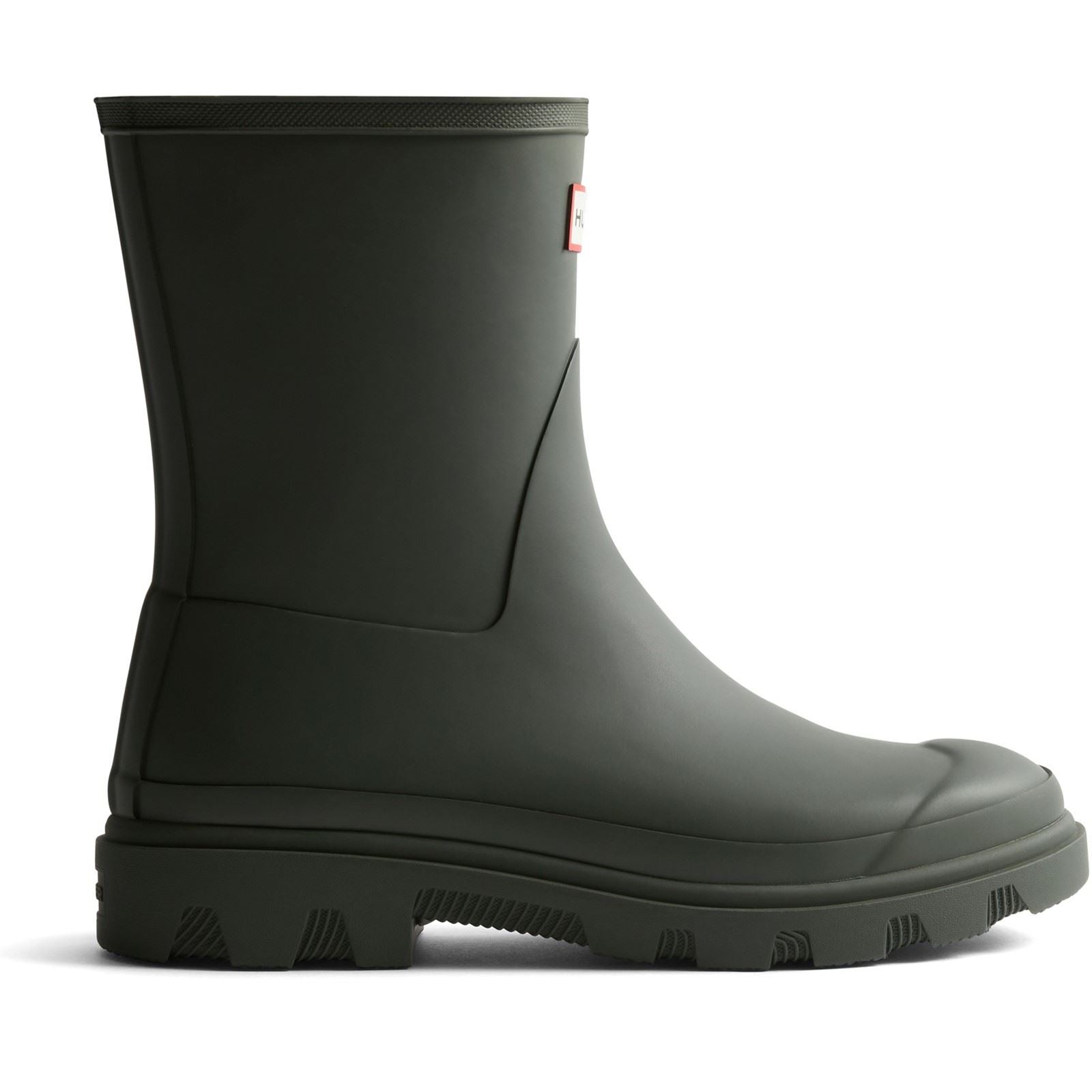 Hunter Downpour Short Boot Bottes En Caoutchouc Pour Femme De Couleur Olive Foncée