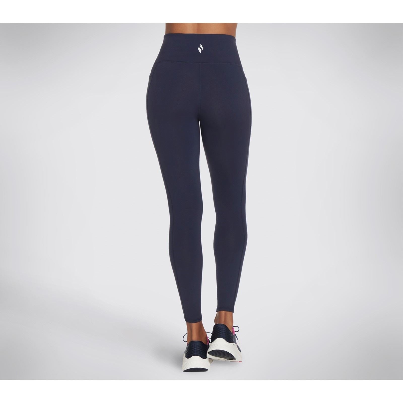 Skechers Performance GOWALK Wear High Waisted Leggings De Sport Bleus En Nylon Pour Femmes