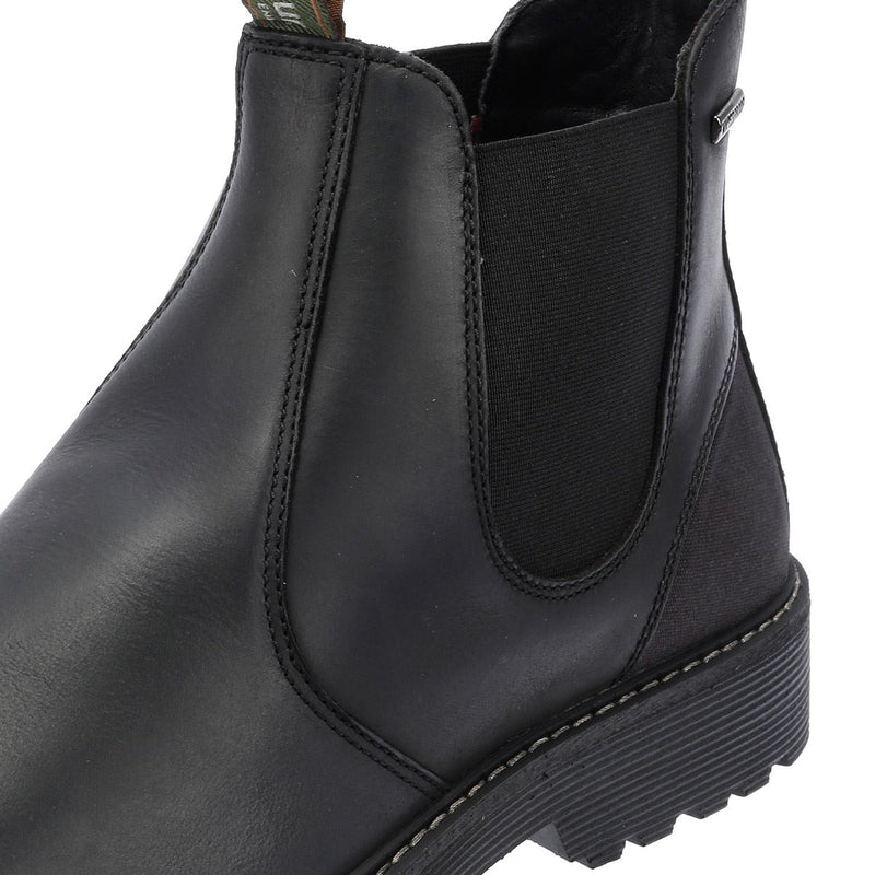 Barbour Patton Bottes Noires En Cuir Pour Hommes