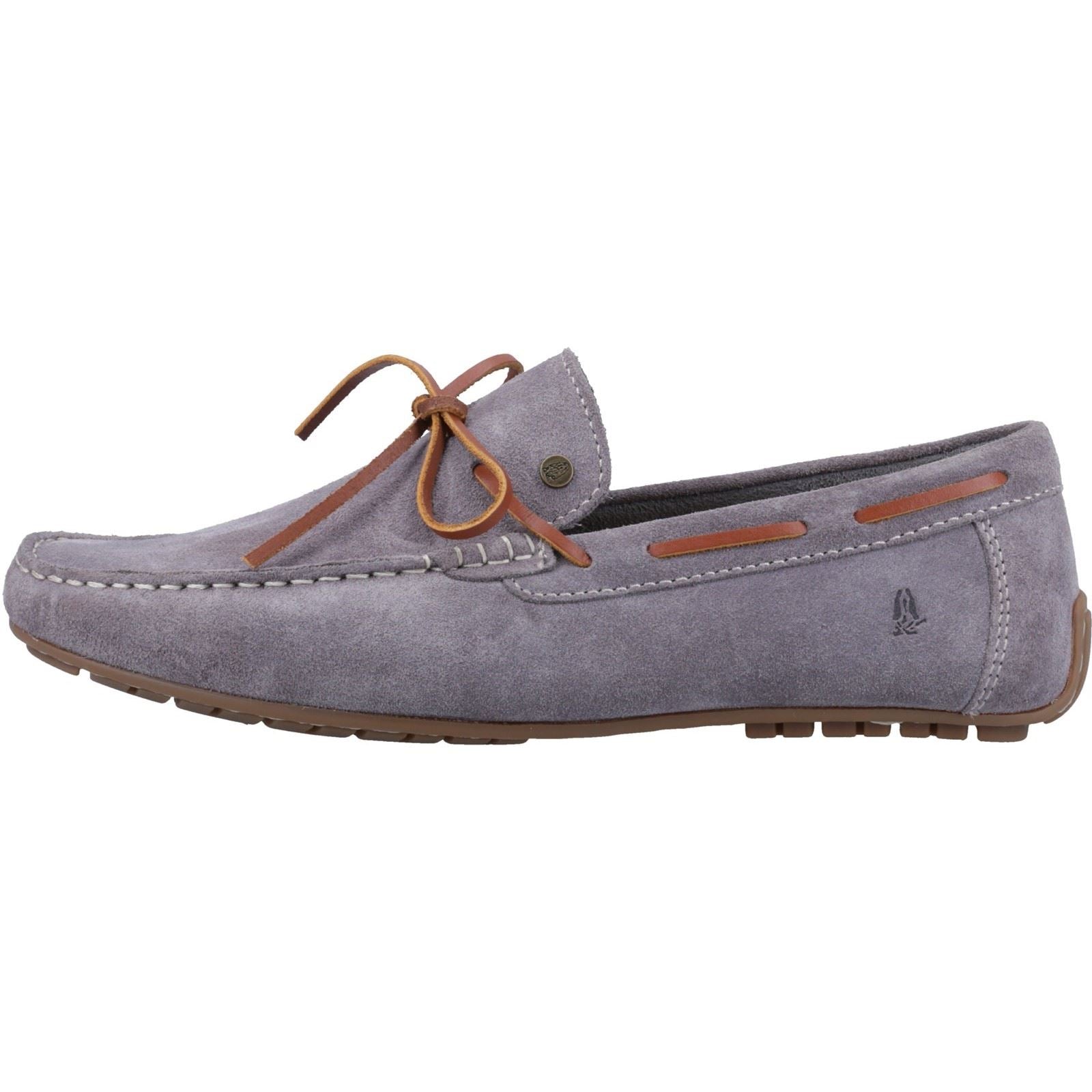Hush Puppies Reuben Chaussures Bateau Grises En Daim Pour Hommes
