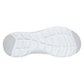 Skechers Flex Appeal 5.0 Fresh Touch Baskets En Cuir Blanc/Argent Pour Femmes