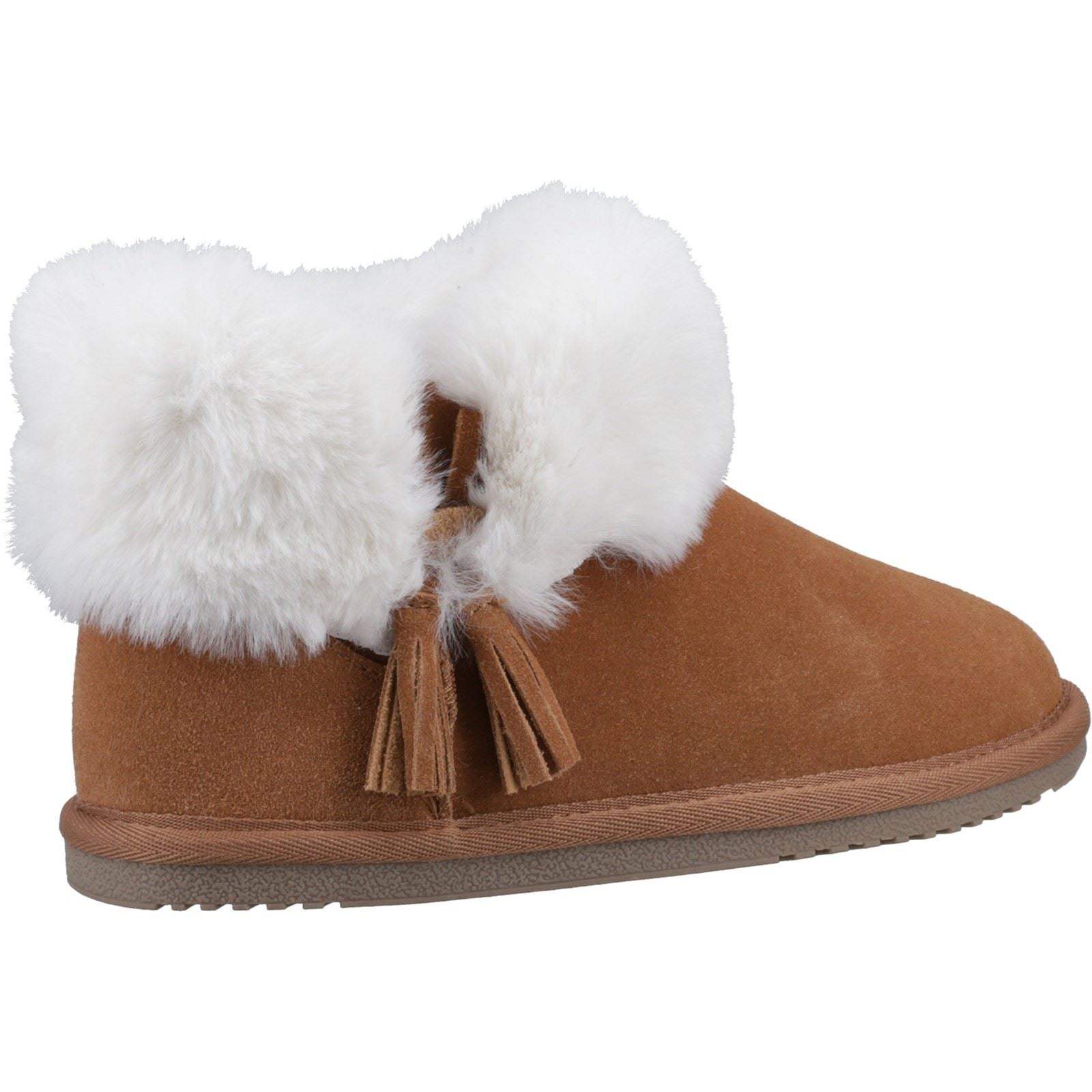 Hush Puppies Ayana Chaussons En Fausse Fourrure Pour Femmes Couleur Tan