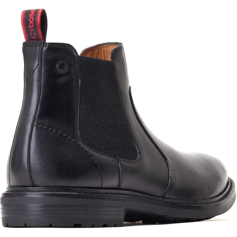 Base London Bloom Bottes Noires En Cuir Pour Hommes