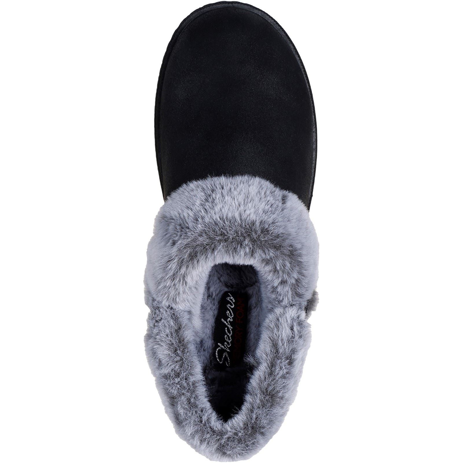 Skechers Cozy Campfire French Toast 2 Chaussons Noirs En Textile Pour Femme