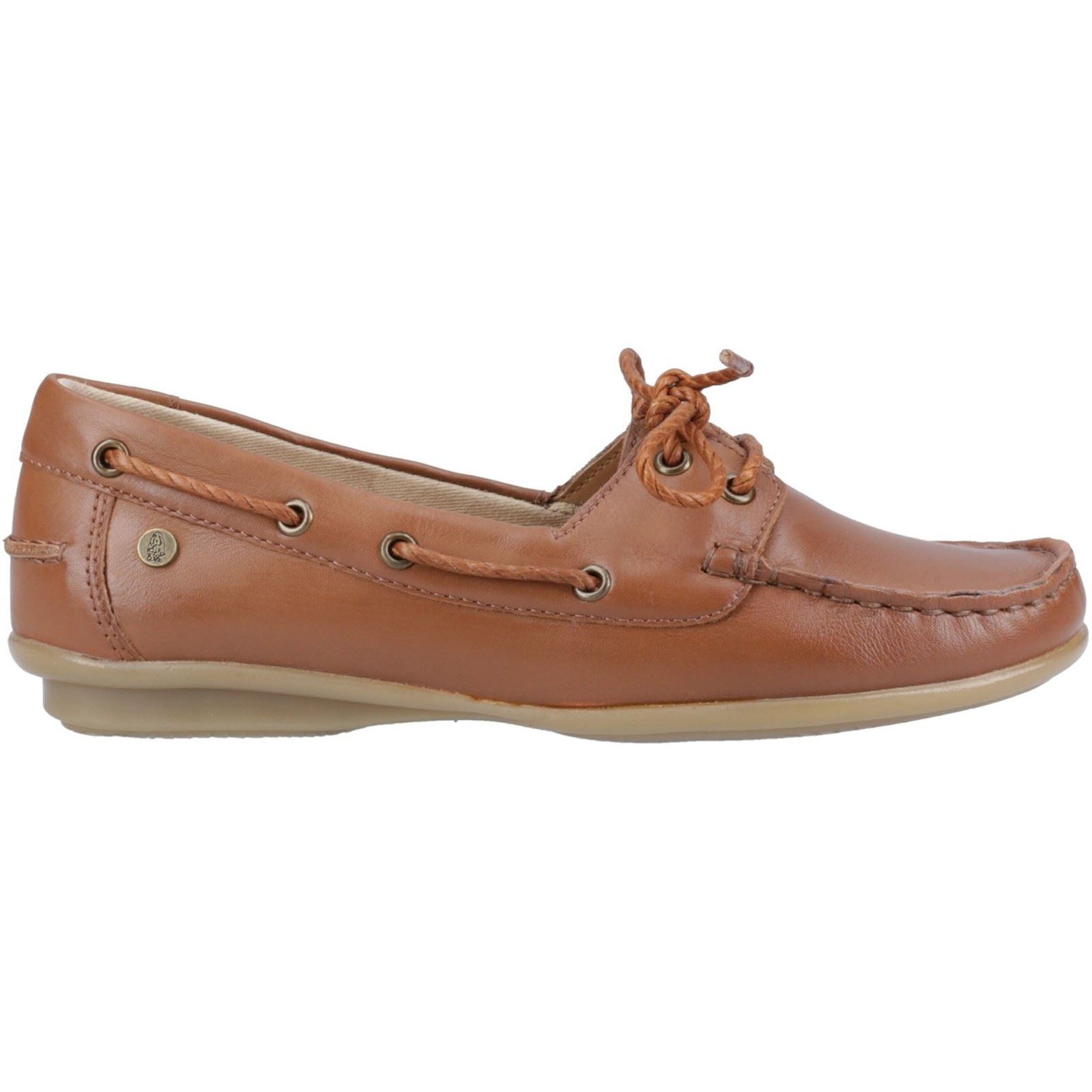 Hush Puppies Irene Chaussures Bateau Pour Femmes En Cuir De Couleur Marron
