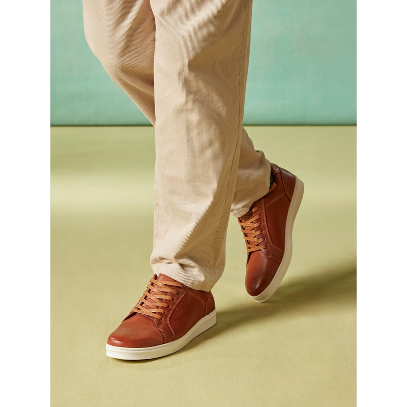 Hush Puppies Madden Chaussures De Sport En Cuir Pour Hommes Coloris Fauve