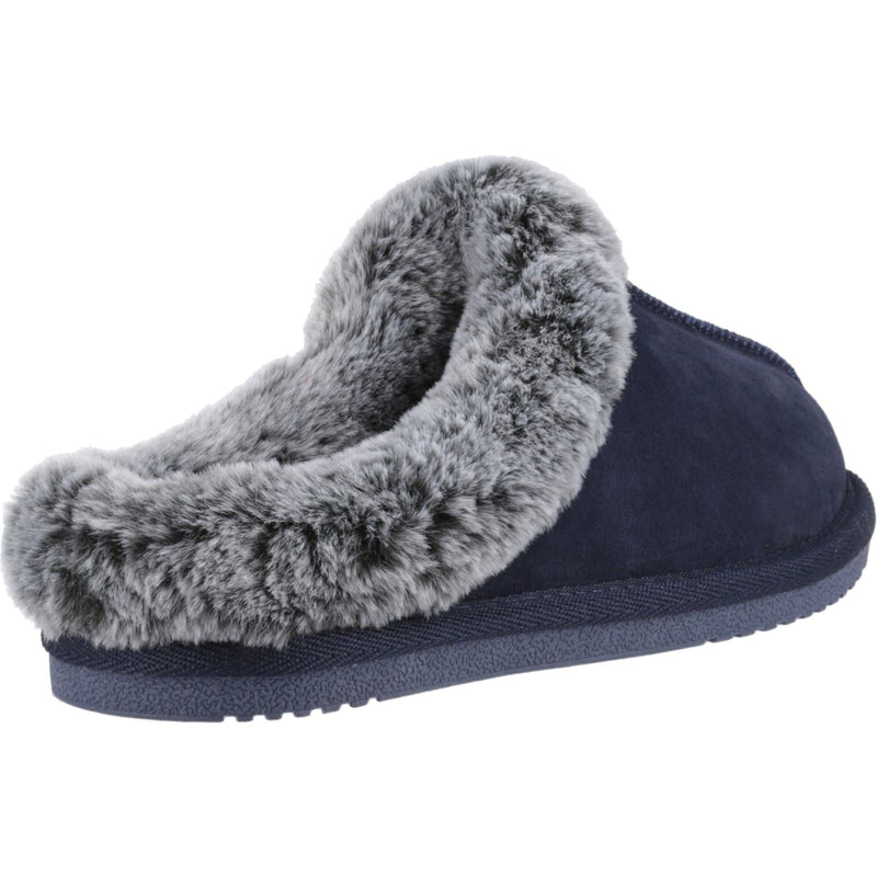 Hush Puppies Amara Chaussons Pour Femme En Suède Bleu Marine Foncé