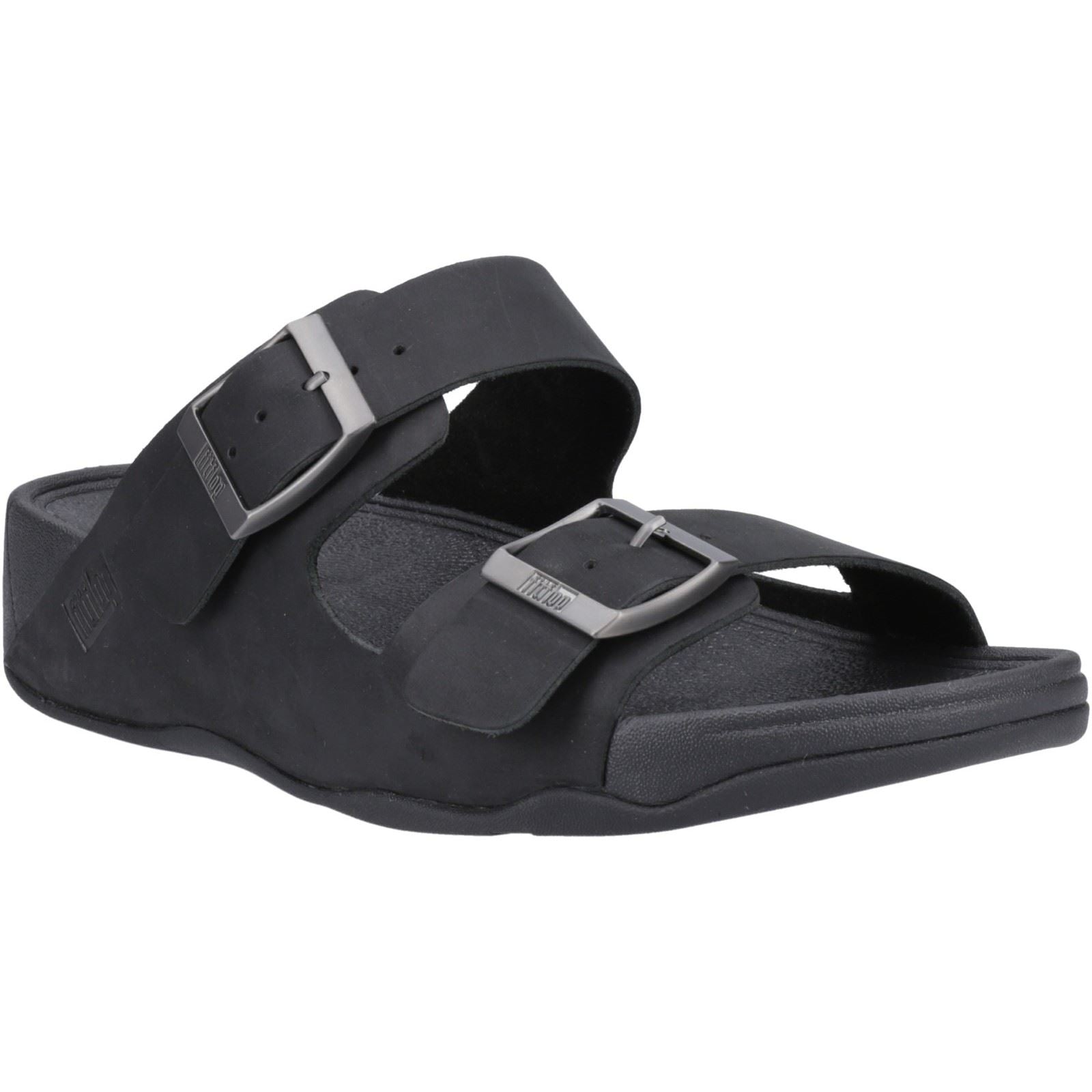 Fitflop Gogh Moc Sandales En Cuir Noires Pour Hommes