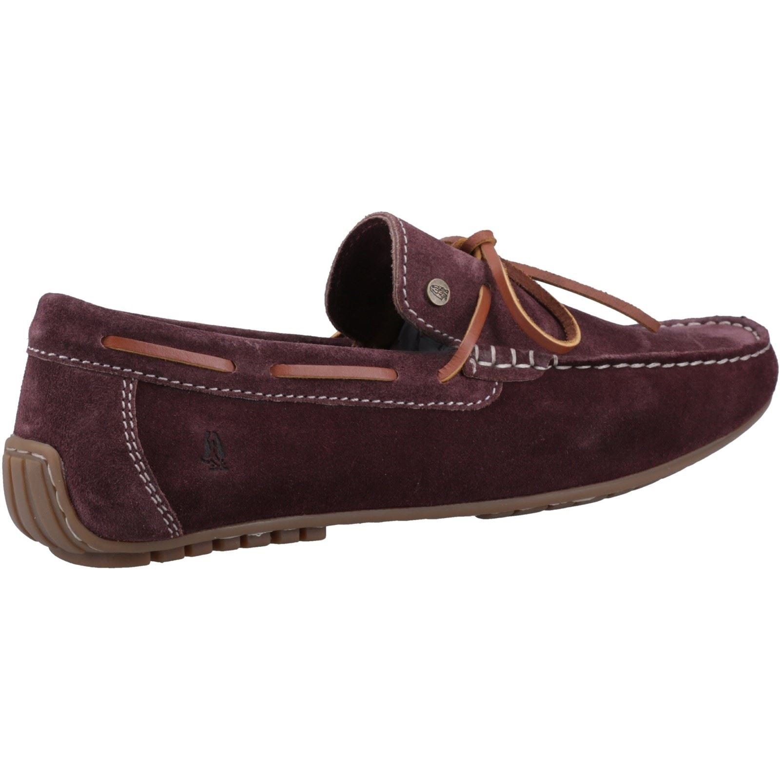 Hush Puppies Reuben Chaussures Bateau Pour Hommes En Daim Bordeaux