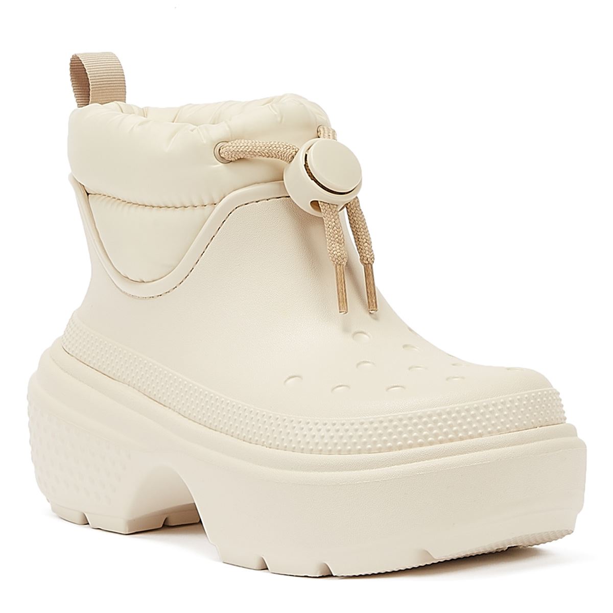 Crocs Bottes Blanches Pour Femmes Stomp Puff Boot Stucco