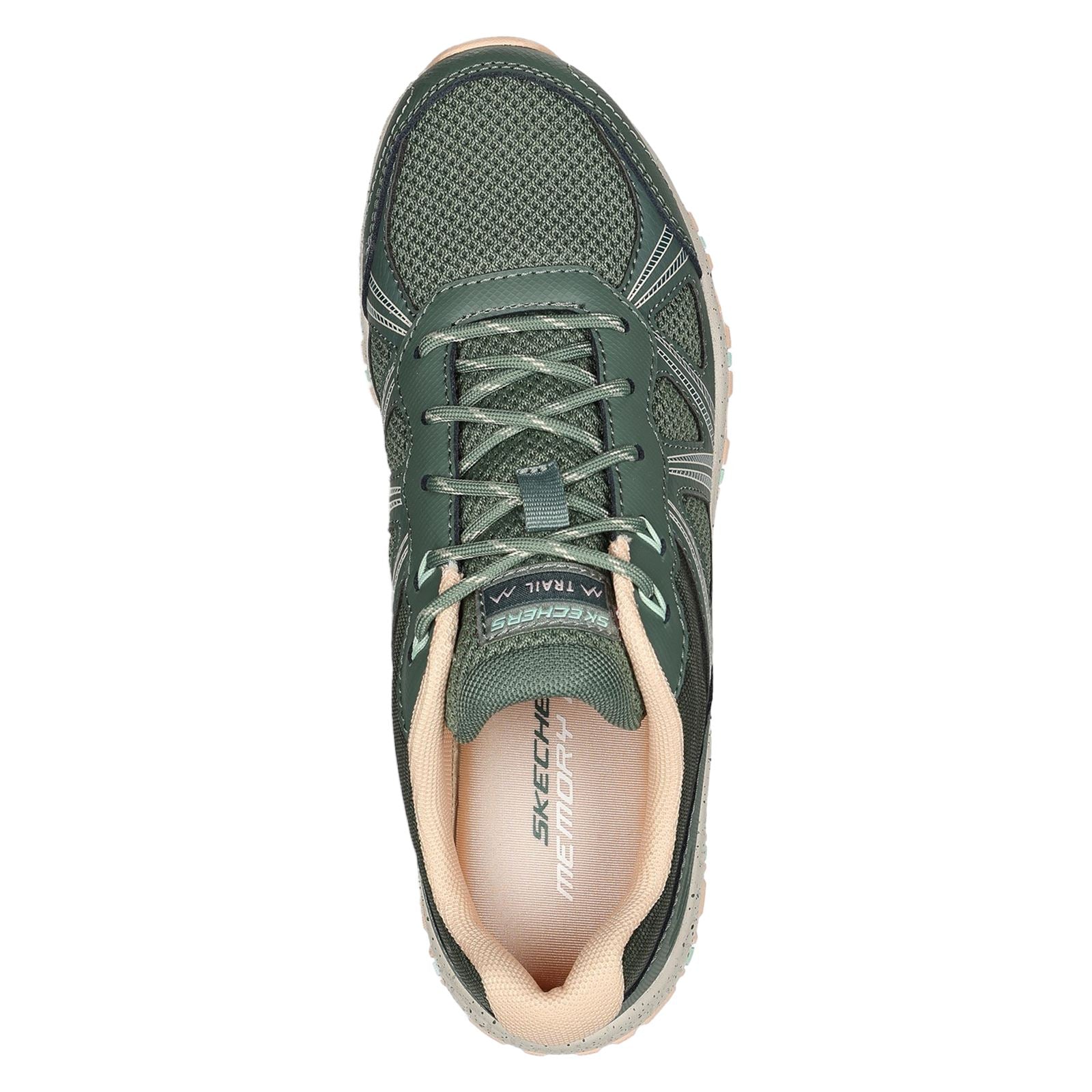 Skechers Hillcrest Ridge Baskets En Cuir Pour Femmes Couleur Olive