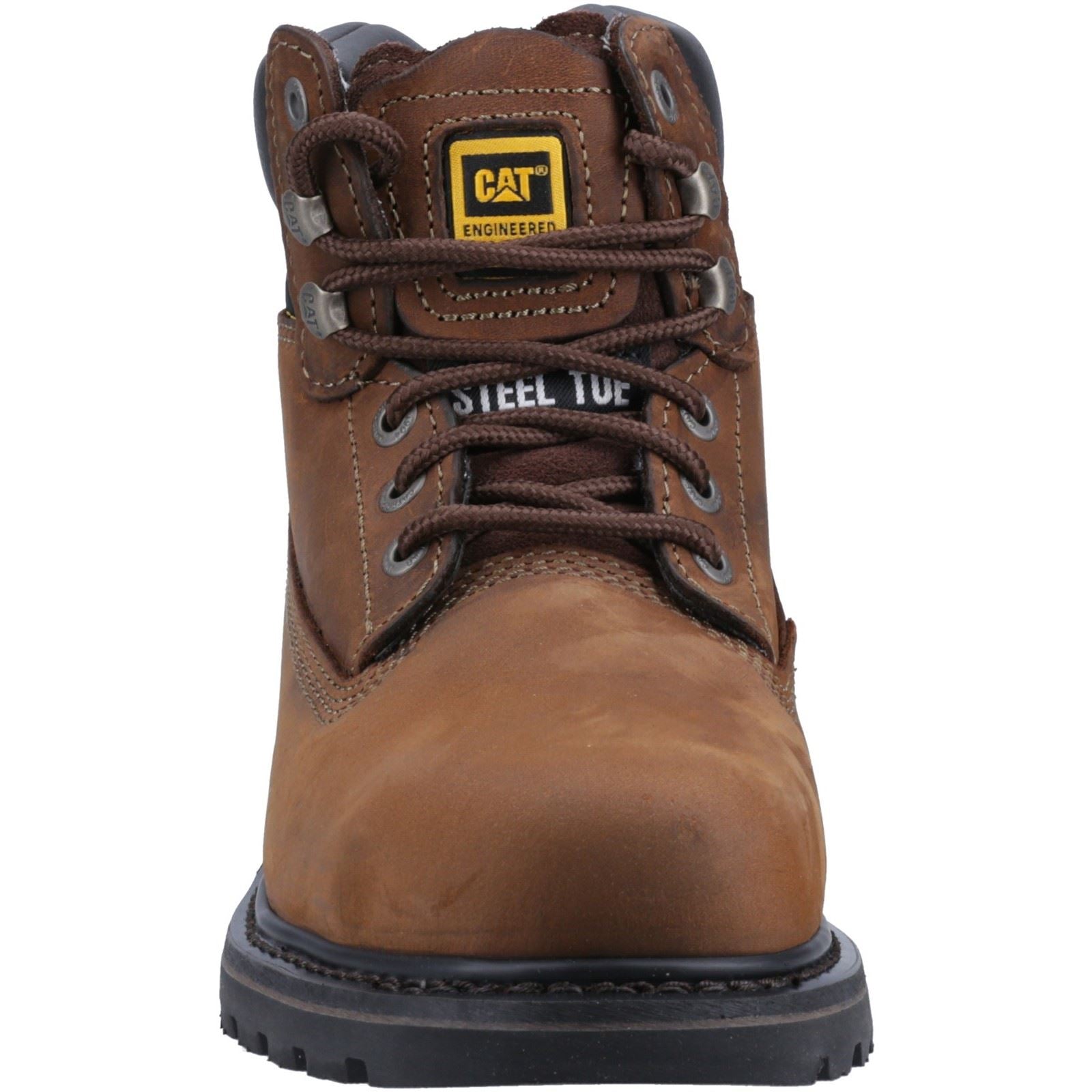Caterpillar  Bottines De Sécurité En Cuir Marron Holton