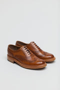 Ben Sherman Sugarman Brogue Chaussures En Cuir Marron À Lacets Pour Homme