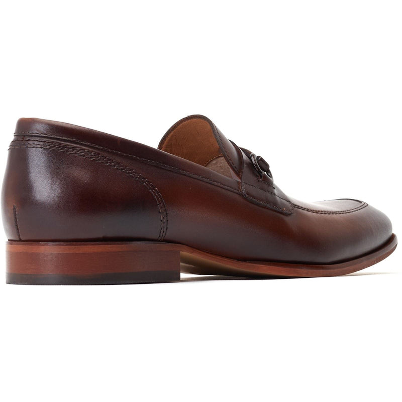 Base London Russo Chaussures Loafers Marron Brûlé Pour Hommes En Cuir