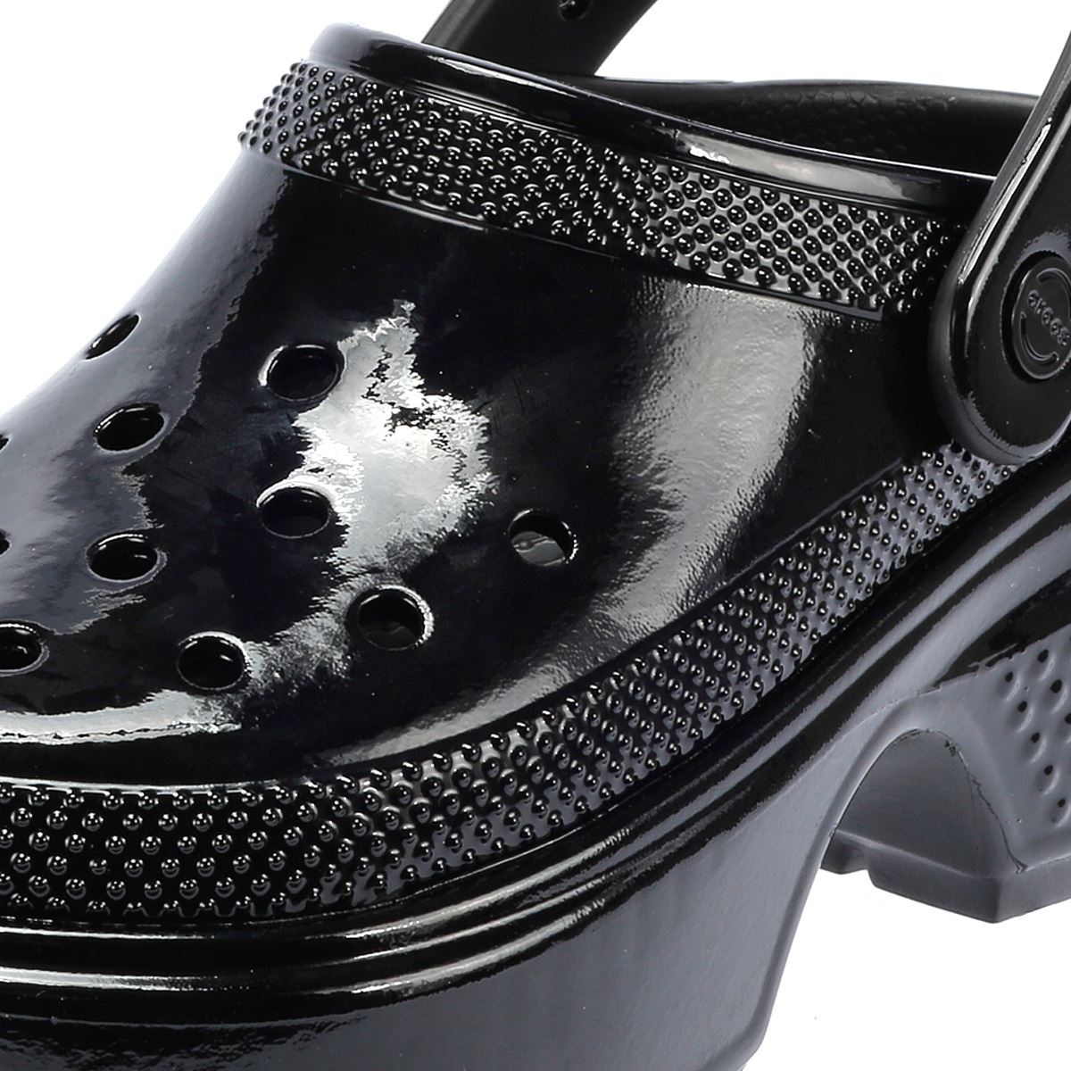 Crocs Stomp High Shine Sabots Noirs