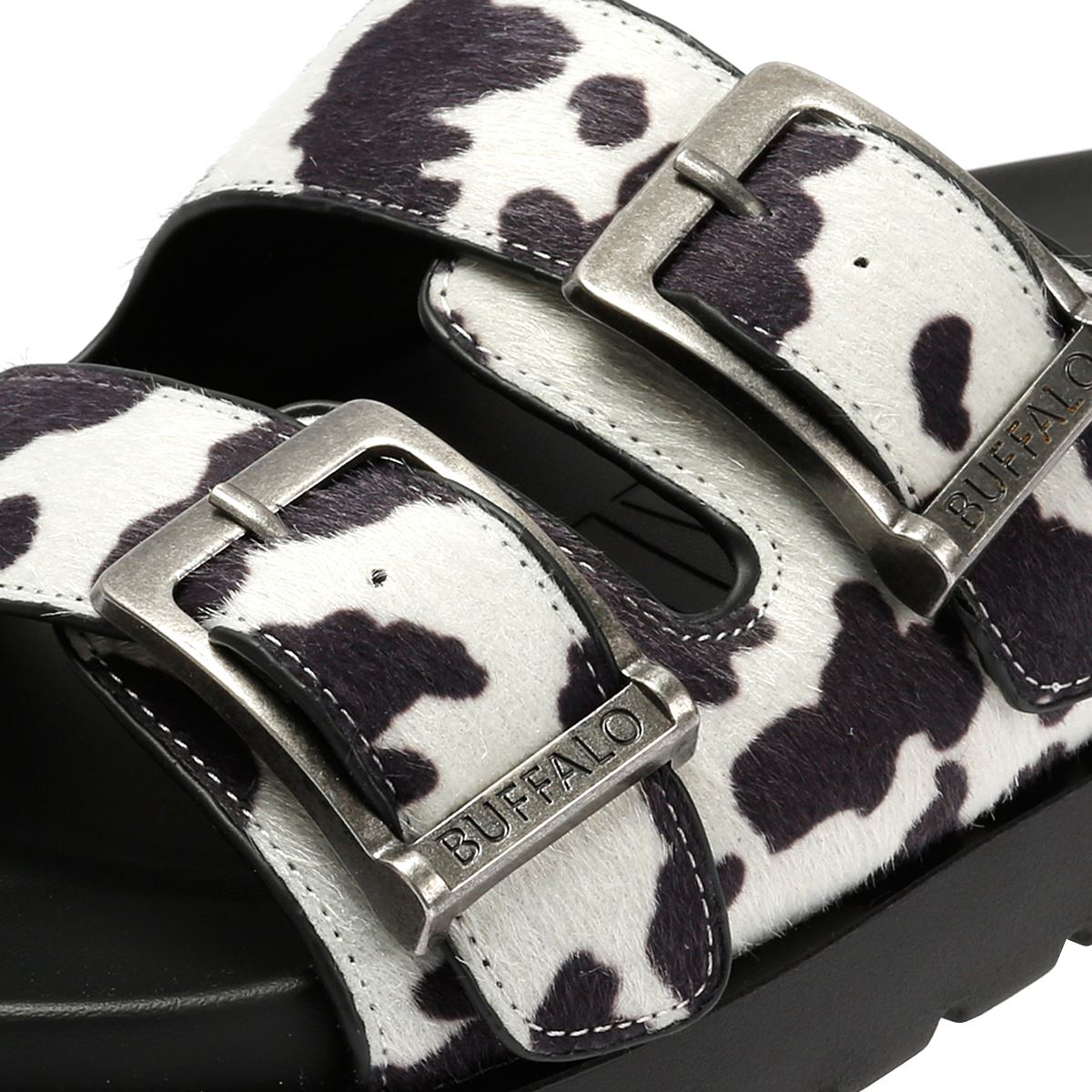 Buffalo Raya Ari Sandales Noires Pour Femmes